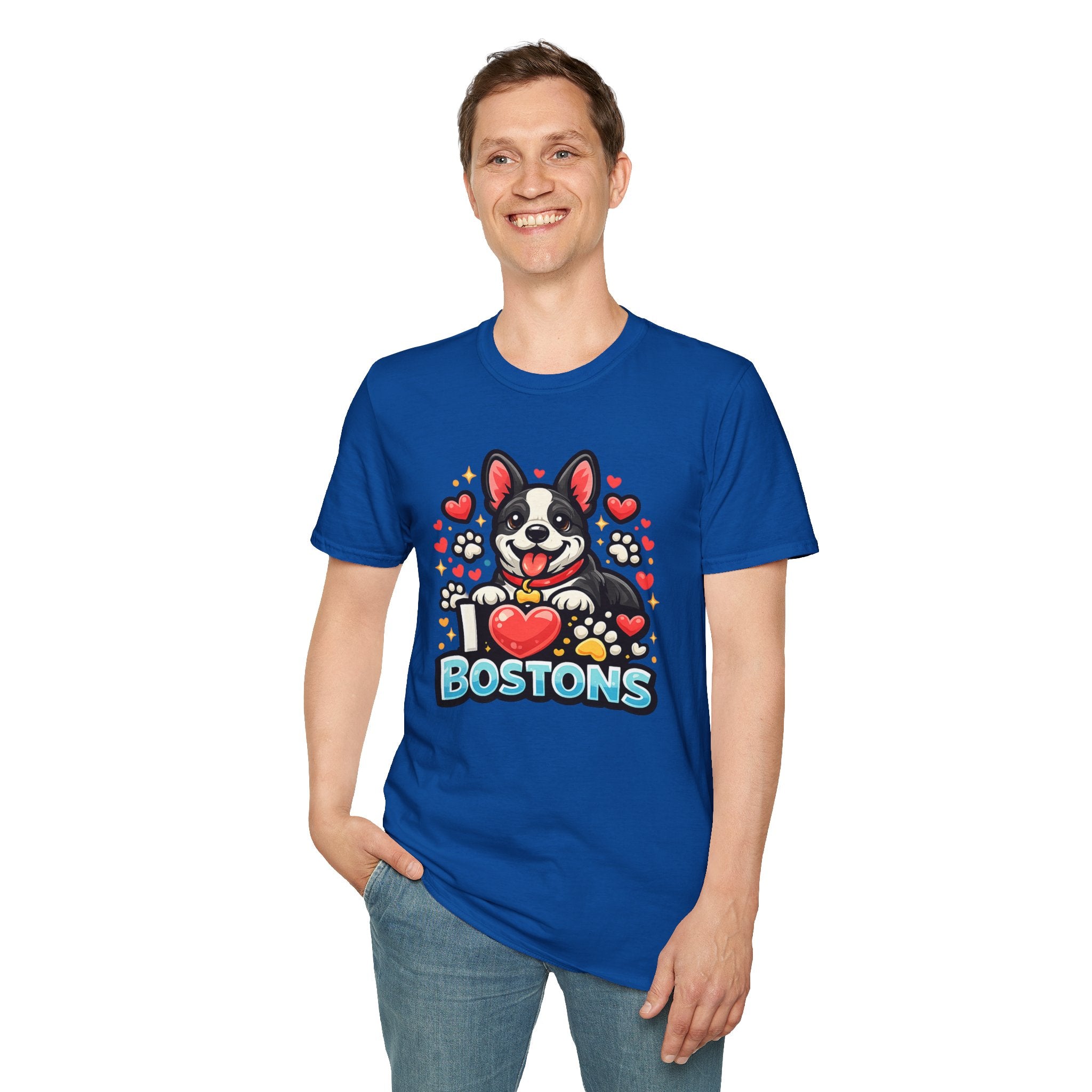 Boston Terrier T-Shirt — Cute "I ♥ Bostons" Dog Lover Tee