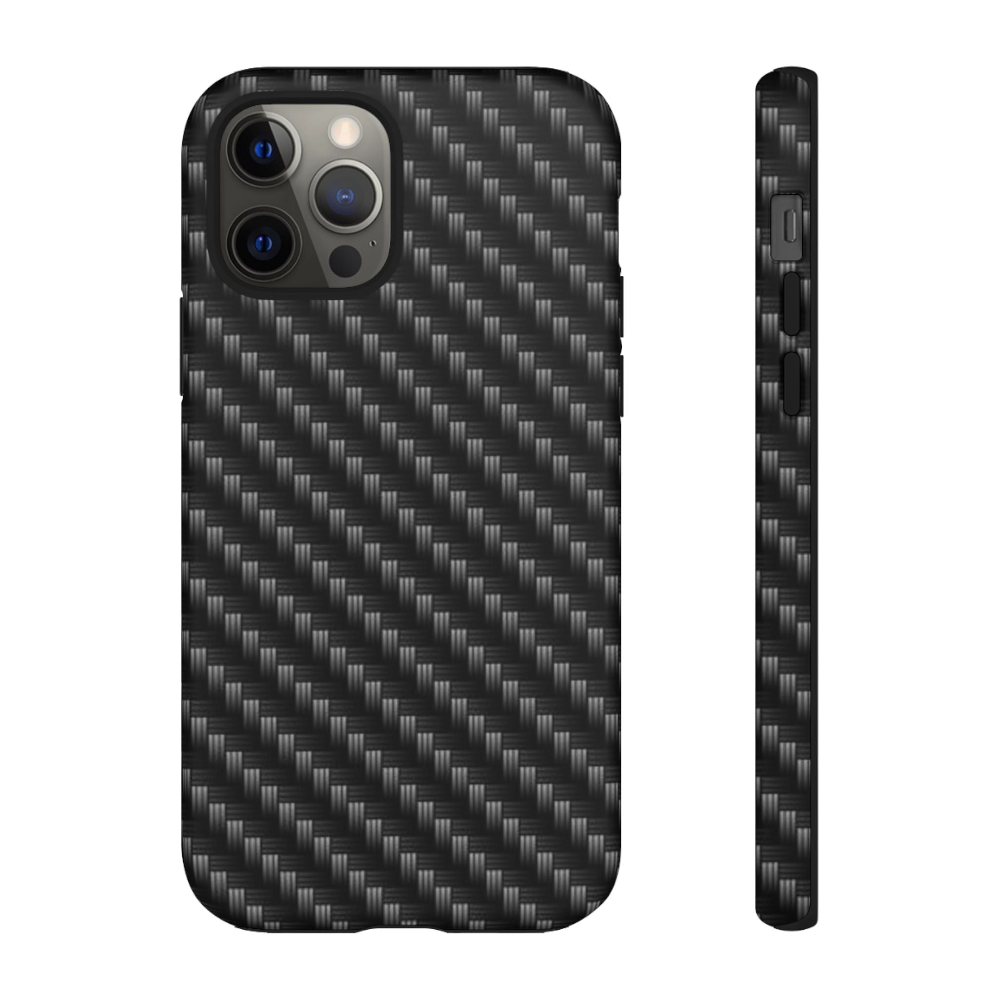 Carbon Fiber Pattern Tough Phone Case - Slim Protective Phone Cover