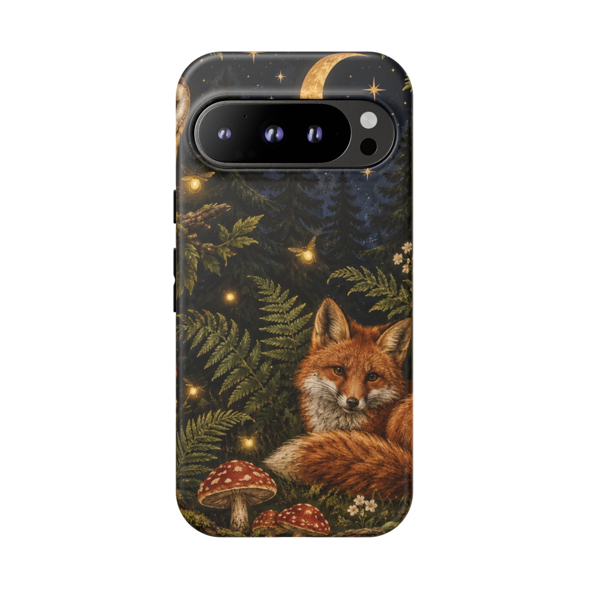 Fox Forest Tough Phone Case — Moonlit Woodland Protective Phone Cover