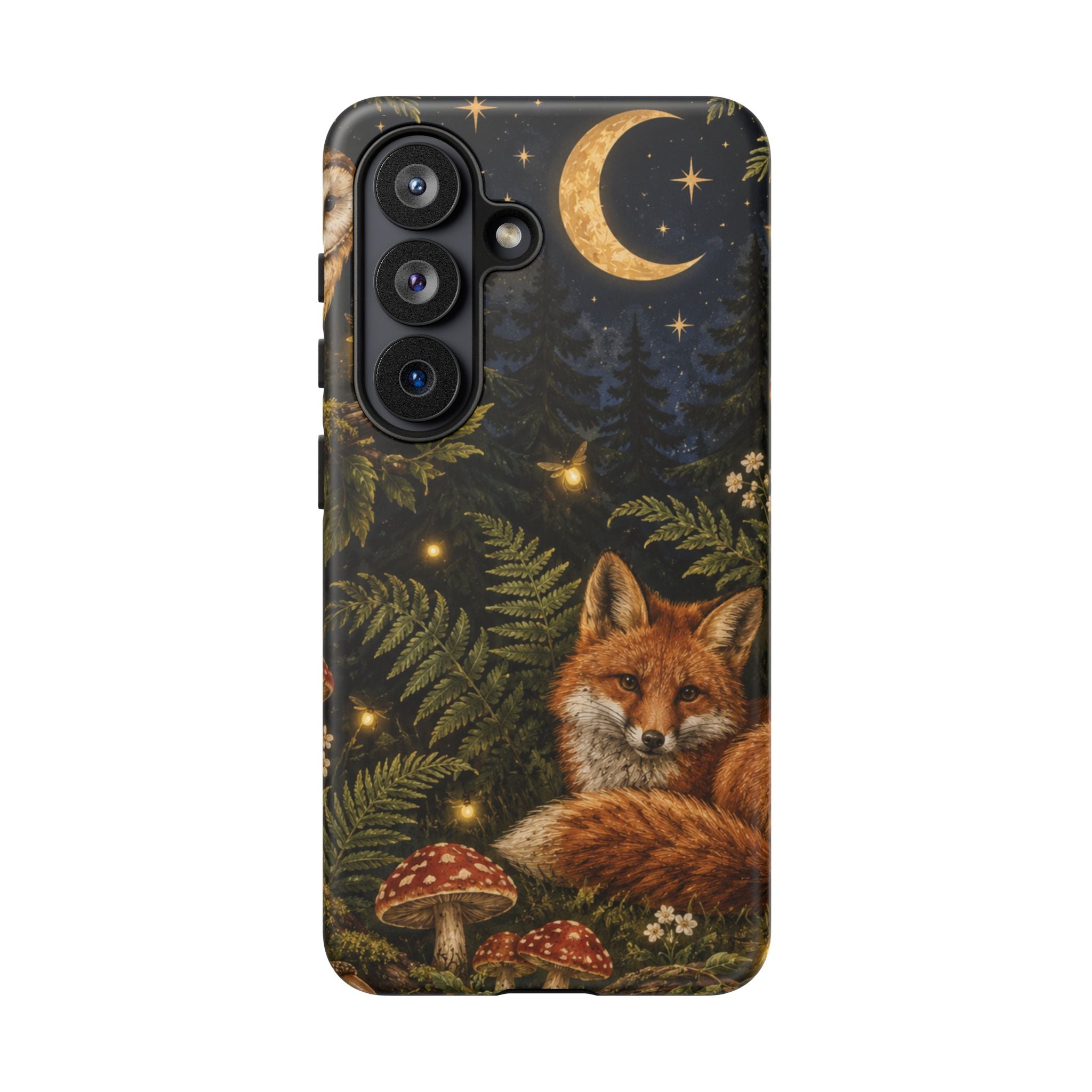 Fox Forest Tough Phone Case — Moonlit Woodland Protective Phone Cover