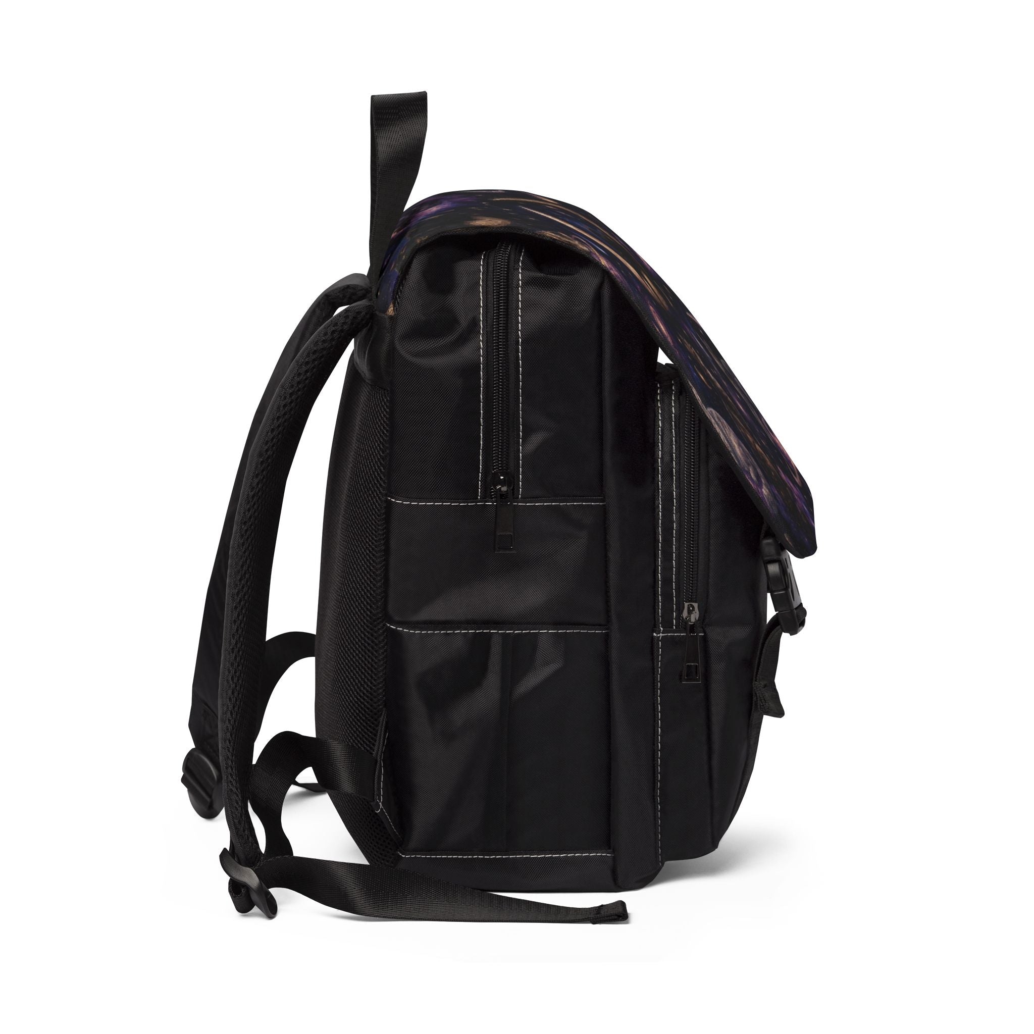 Cosmic Cat Galaxy Shoulder Backpack — Galactic Cats Space Print Casual Shoulder Backpack