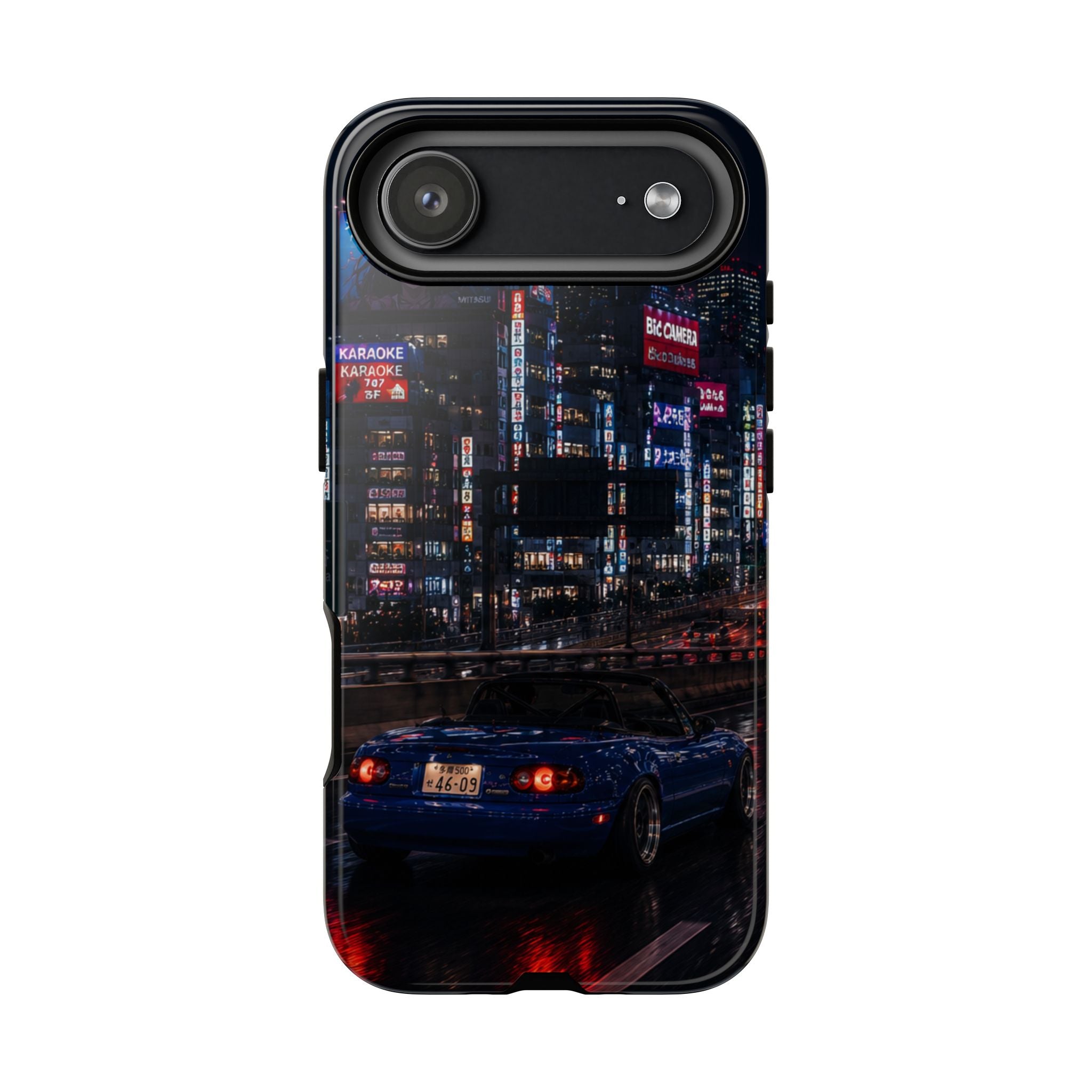 Tokyo Phone Case - Neon City Night Racer (Protective Tough Case)