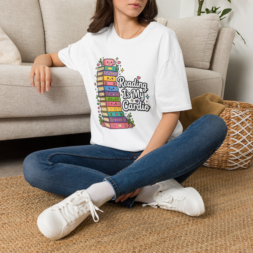 Reading Is My Cardio T-Shirt — Cute Books Graphic Tee for Book Lovers