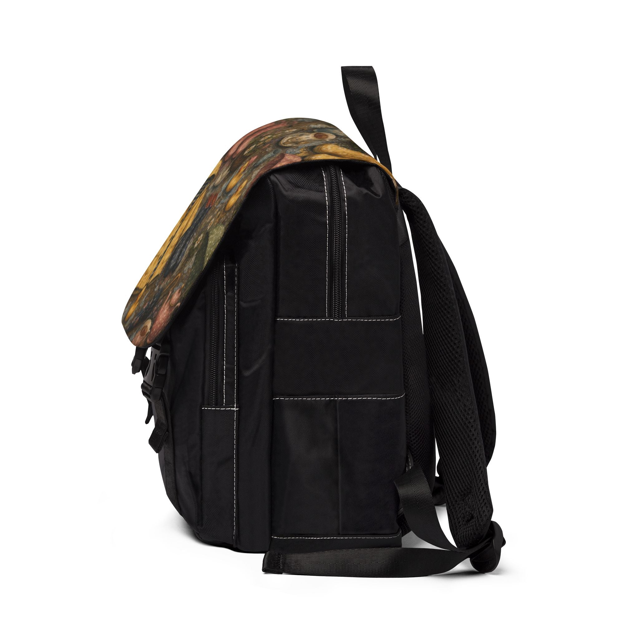 Vintage Tea Cup Floral Shoulder Backpack — Casual Shoulder Backpack with Tea Party Design