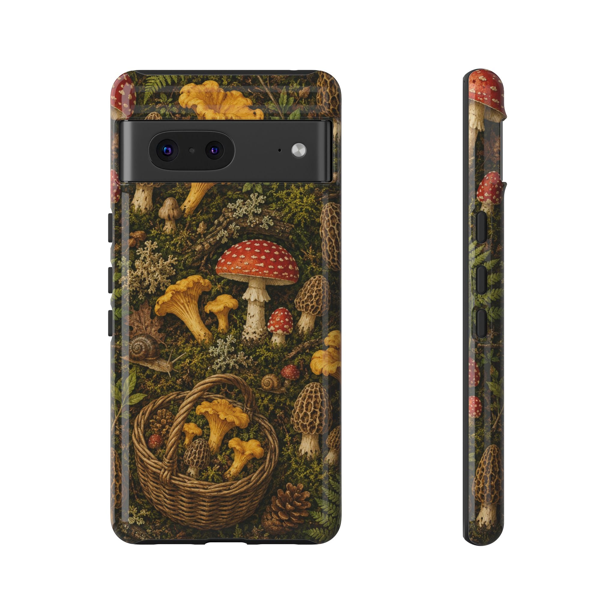Mushroom Forage Phone Case — Vintage Forest Wild Mushroom Pattern