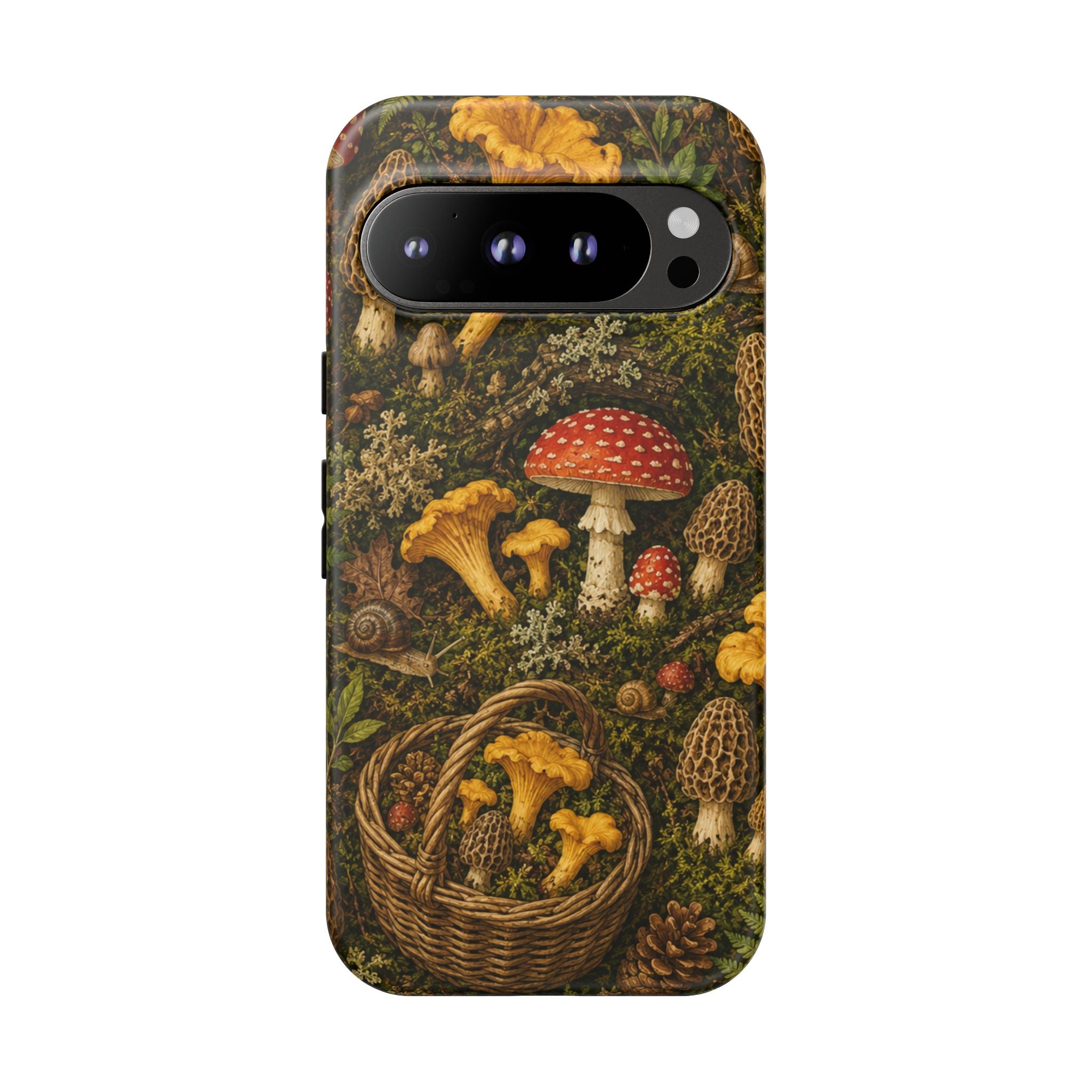 Mushroom Forage Phone Case — Vintage Forest Wild Mushroom Pattern