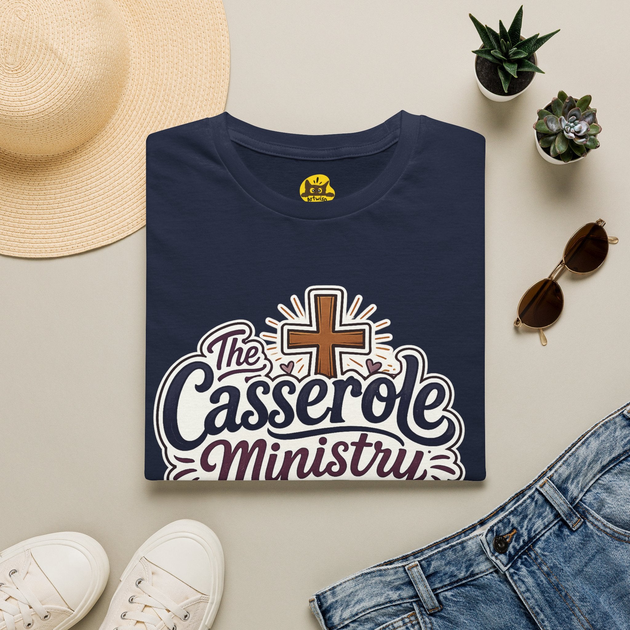 Casserole Ministry T‑Shirt — Faith & Fellowship Church Cooking Crew Tee