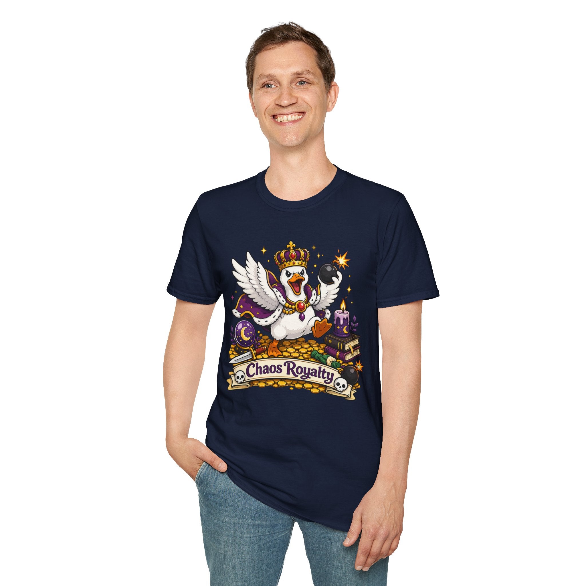 Chaos Royalty T-Shirt — Cute Crowned Goose Tee
