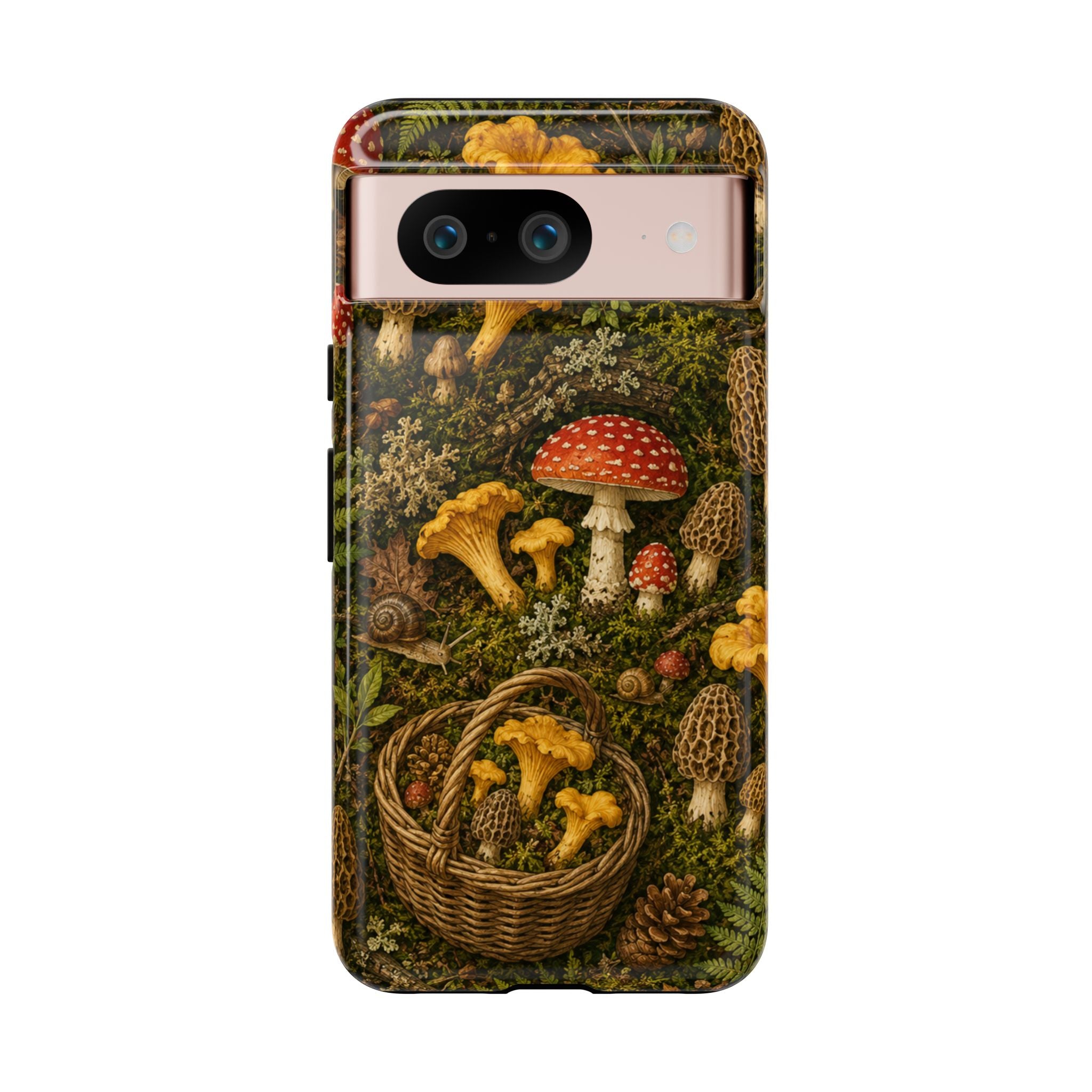Mushroom Forage Phone Case — Vintage Forest Wild Mushroom Pattern