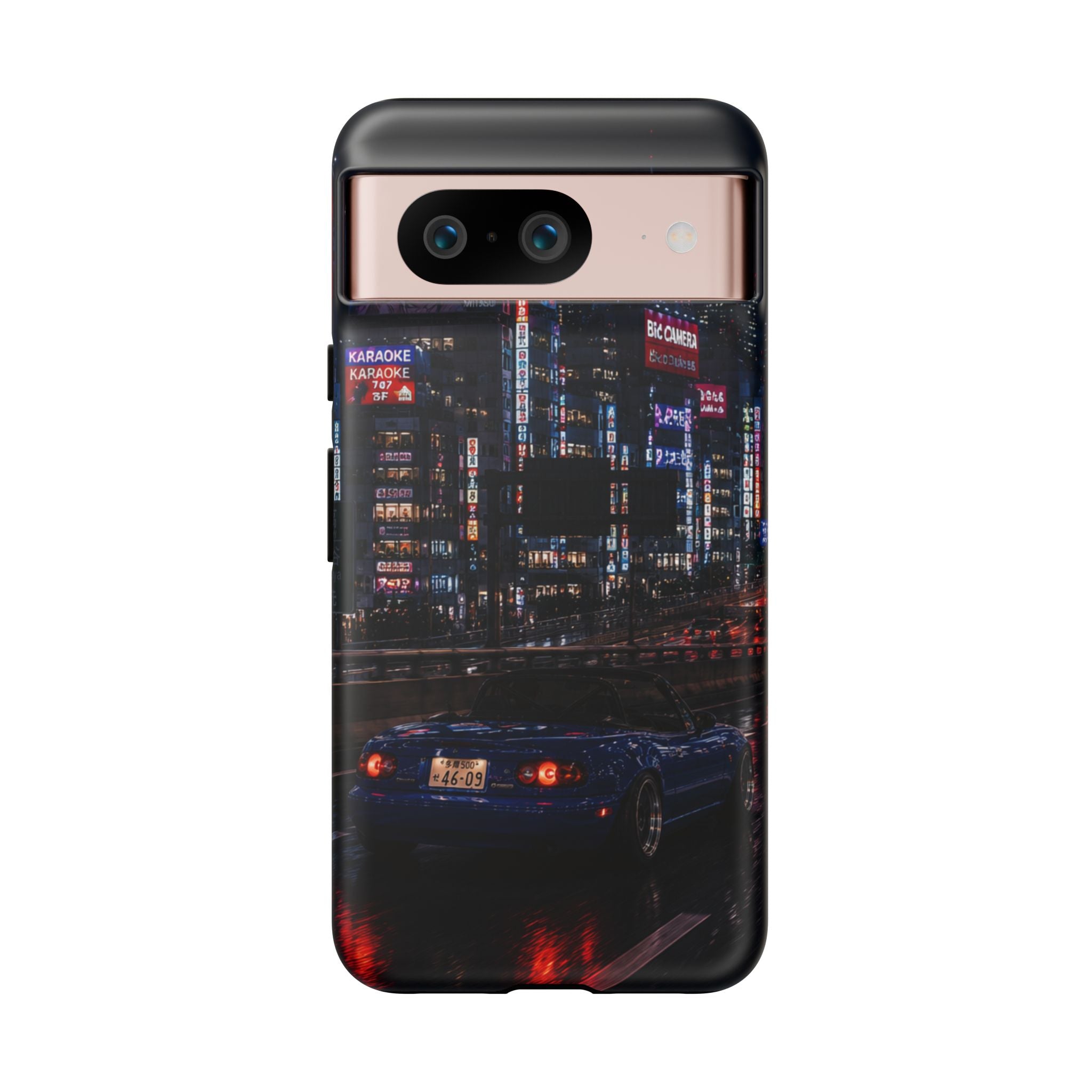 Tokyo Phone Case - Neon City Night Racer (Protective Tough Case)