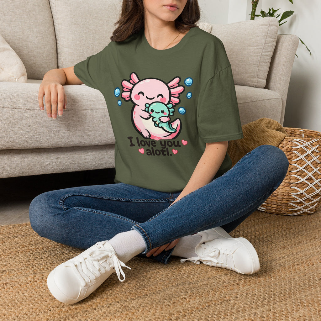 "I love you a lotl" Cute Axolotl Family Tee