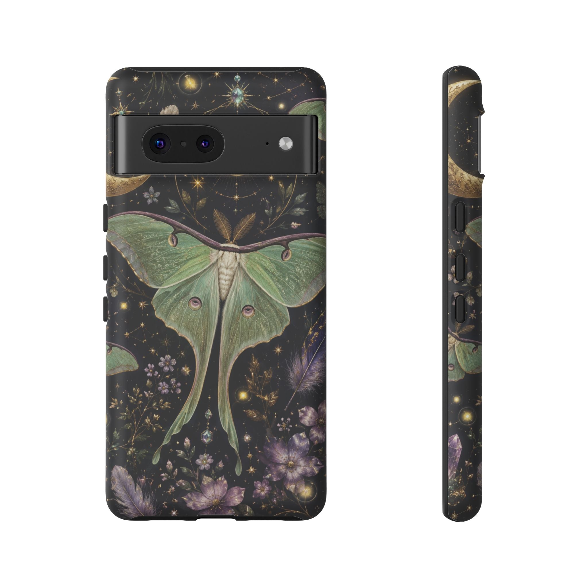 Luna Moth Phone Case — Mystical Moonlight Botanical Tough Case