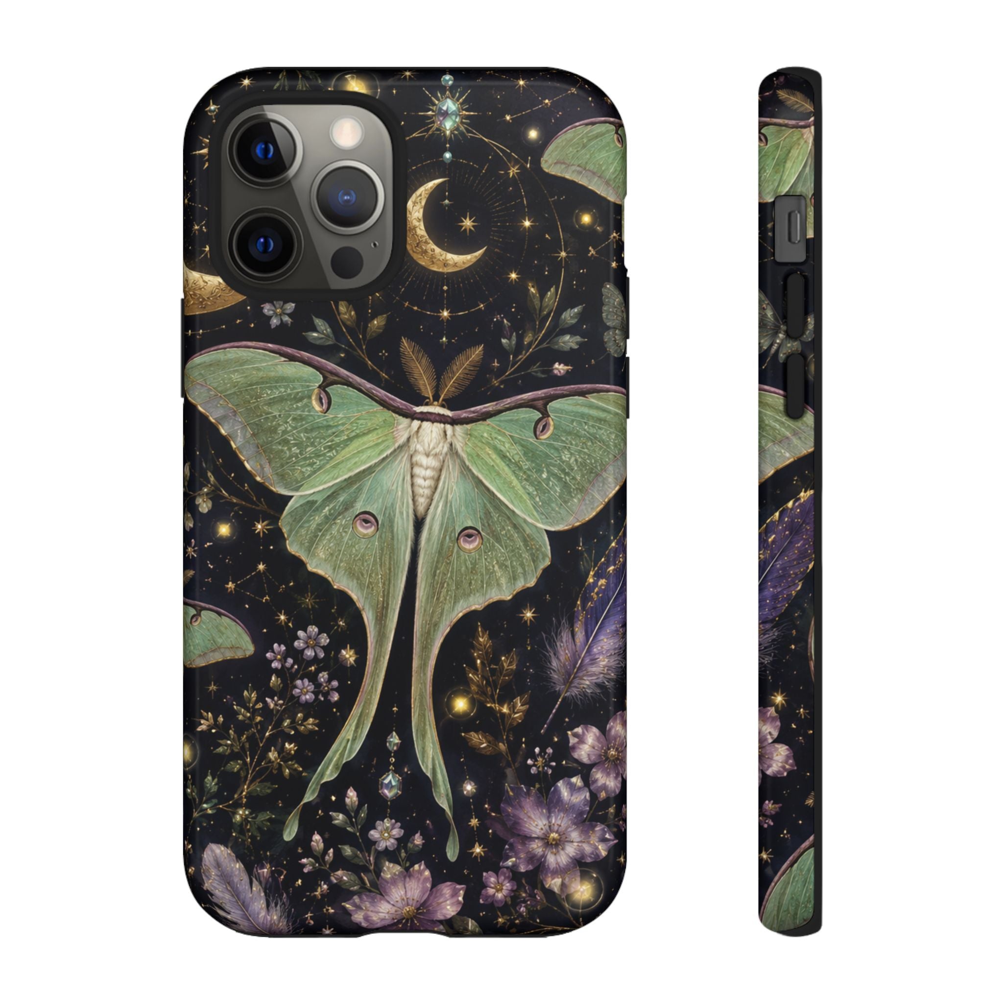 Luna Moth Phone Case — Mystical Moonlight Botanical Tough Case