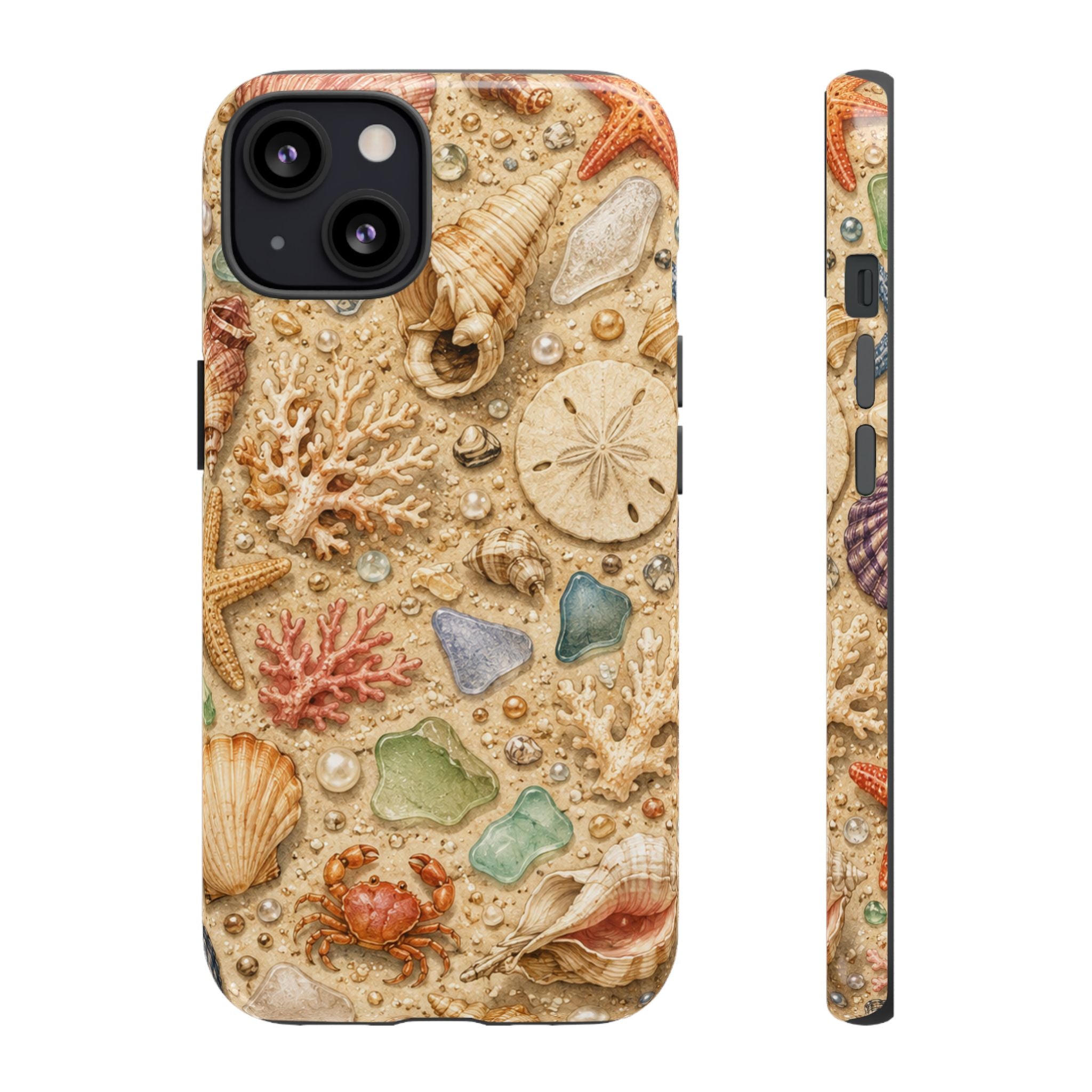 Beach Shells Phone Case — Seashell, Starfish & Sea Glass Coastal Design