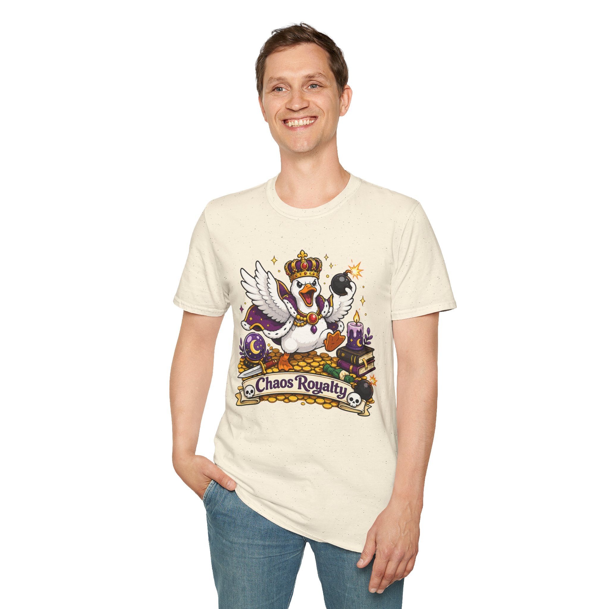 Chaos Royalty T-Shirt — Cute Crowned Goose Tee