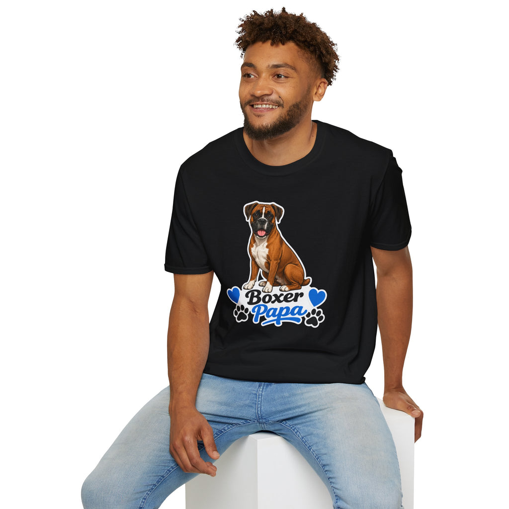 Boxer Papa T-Shirt — Cute Boxer Dog Dad Shirt