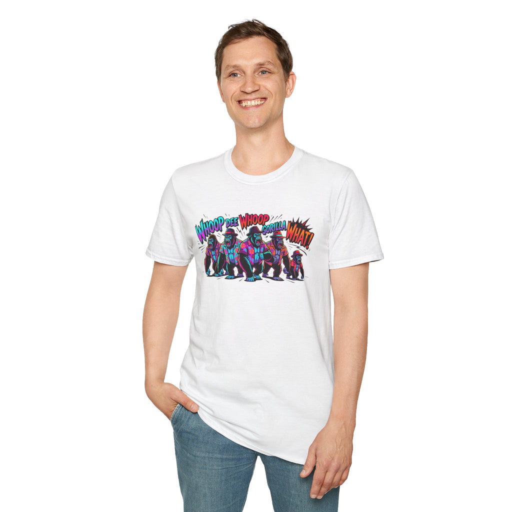 Gorilla Comic Pop Art T-Shirt — "Whoop Dee Whoop Gorilla What!" Graphic Tee