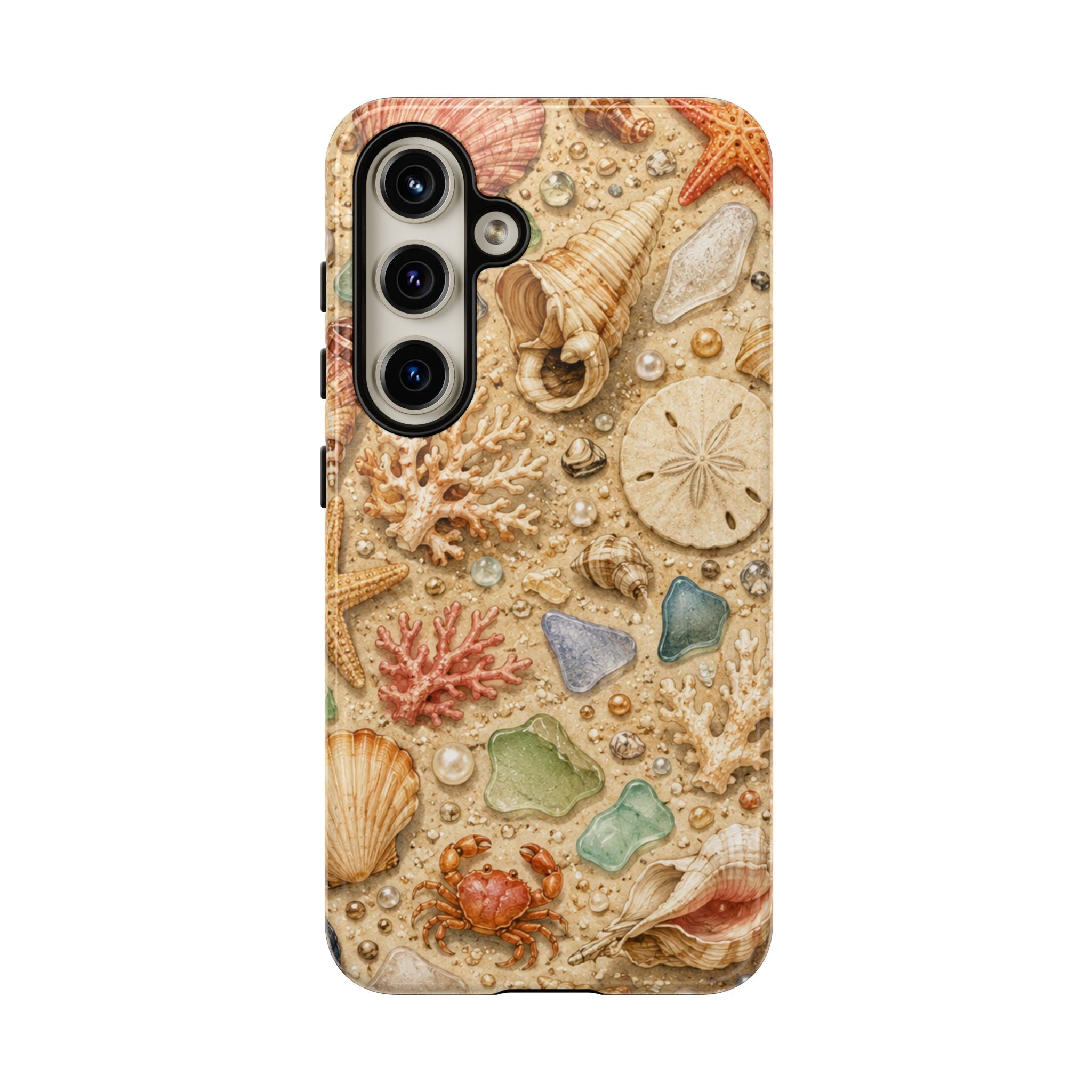 Beach Shells Phone Case — Seashell, Starfish & Sea Glass Coastal Design