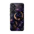 Galaxy Cats Tough Phone Case — Moon & Stars Space Kitty Protective Cover