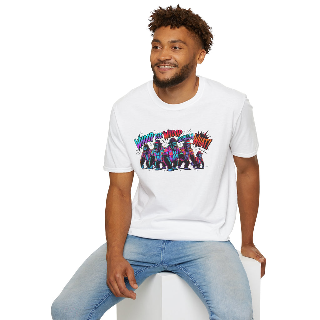 Gorilla Comic Pop Art T-Shirt — "Whoop Dee Whoop Gorilla What!" Graphic Tee