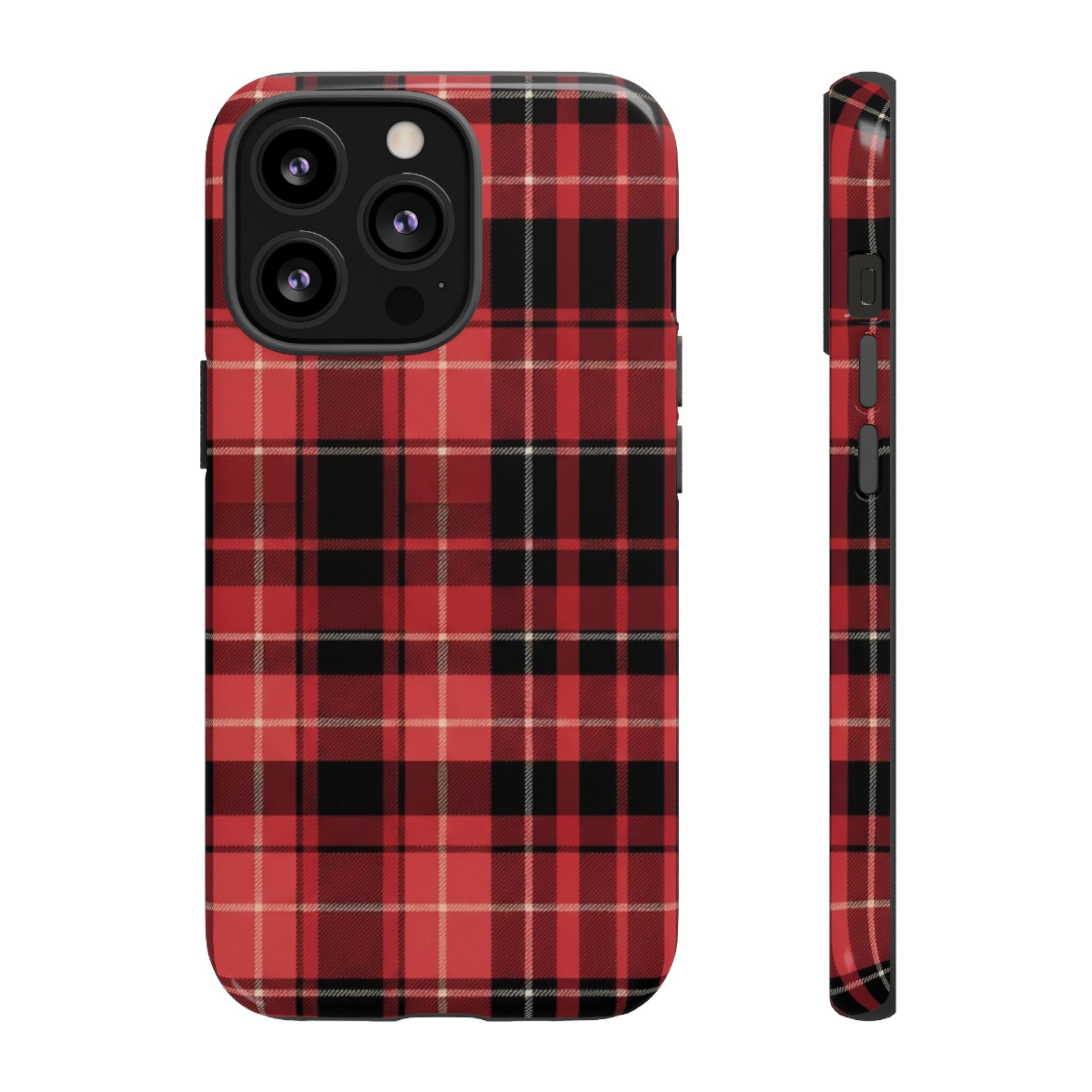 Red Black Buffalo Plaid Tough Phone Case