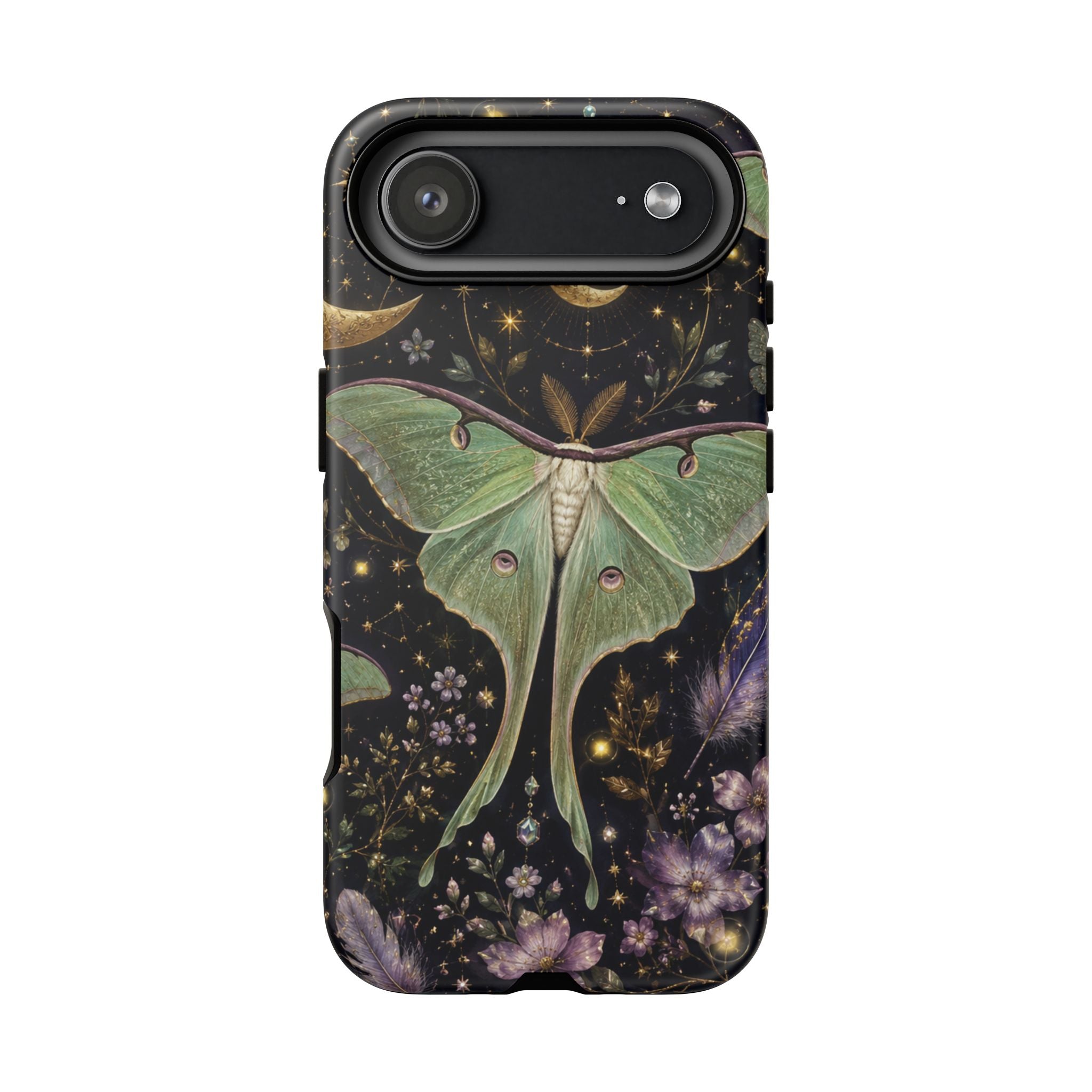 Luna Moth Phone Case — Mystical Moonlight Botanical Tough Case