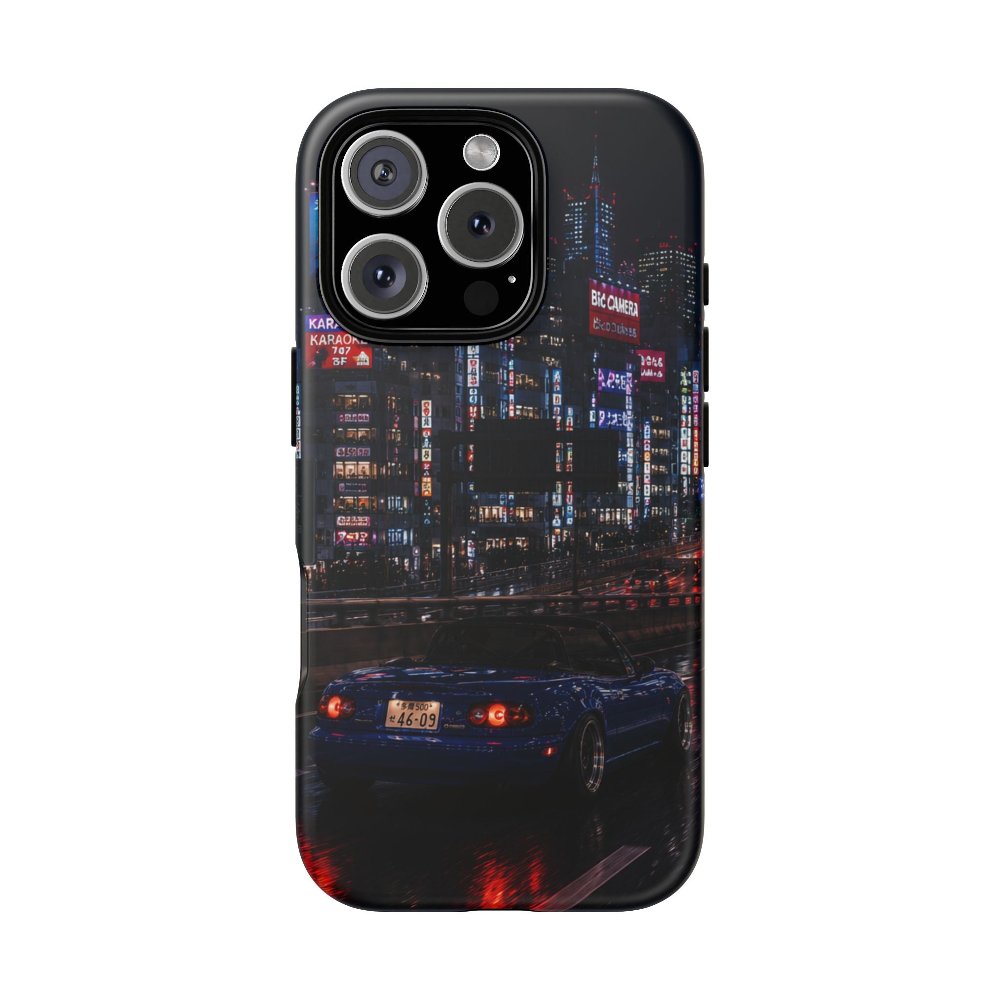 Tokyo Phone Case - Neon City Night Racer (Protective Tough Case)