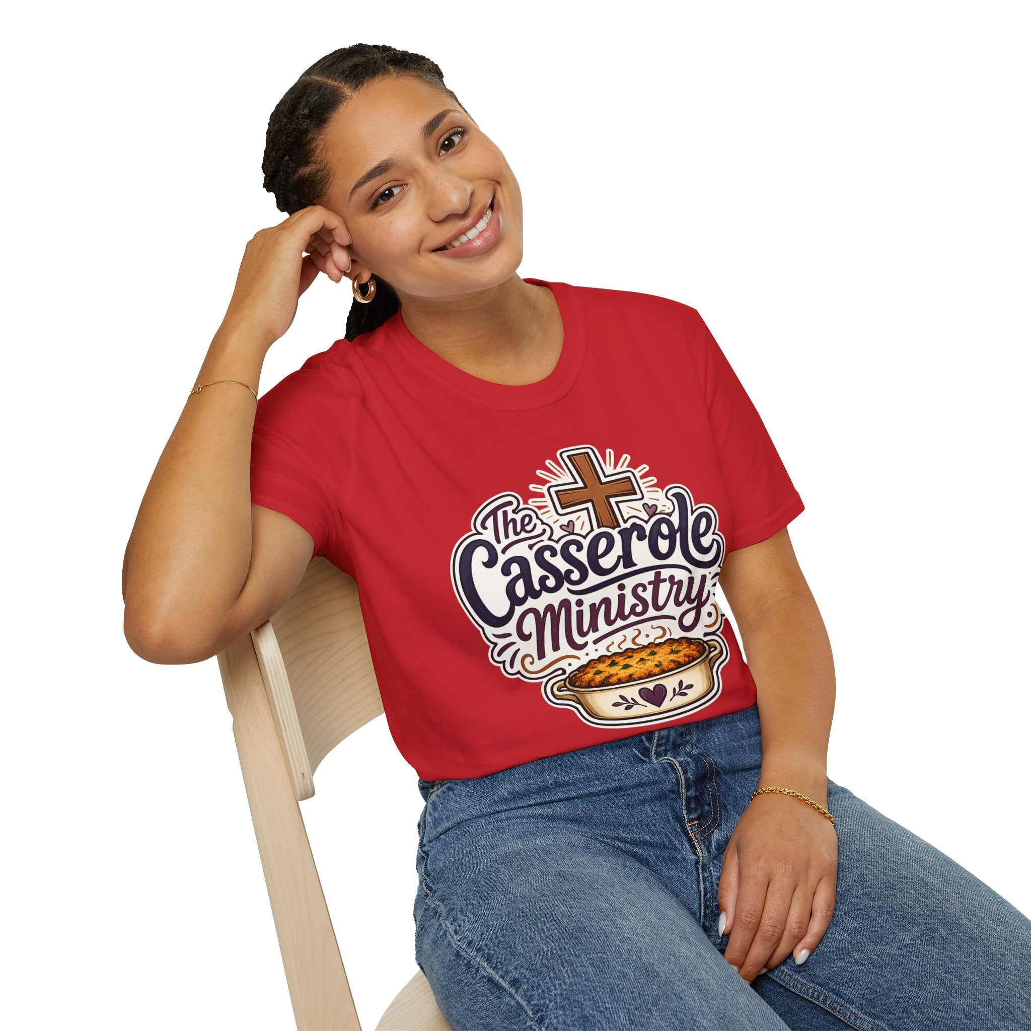Casserole Ministry T-Shirt — Faith-Based Church Potluck Tee
