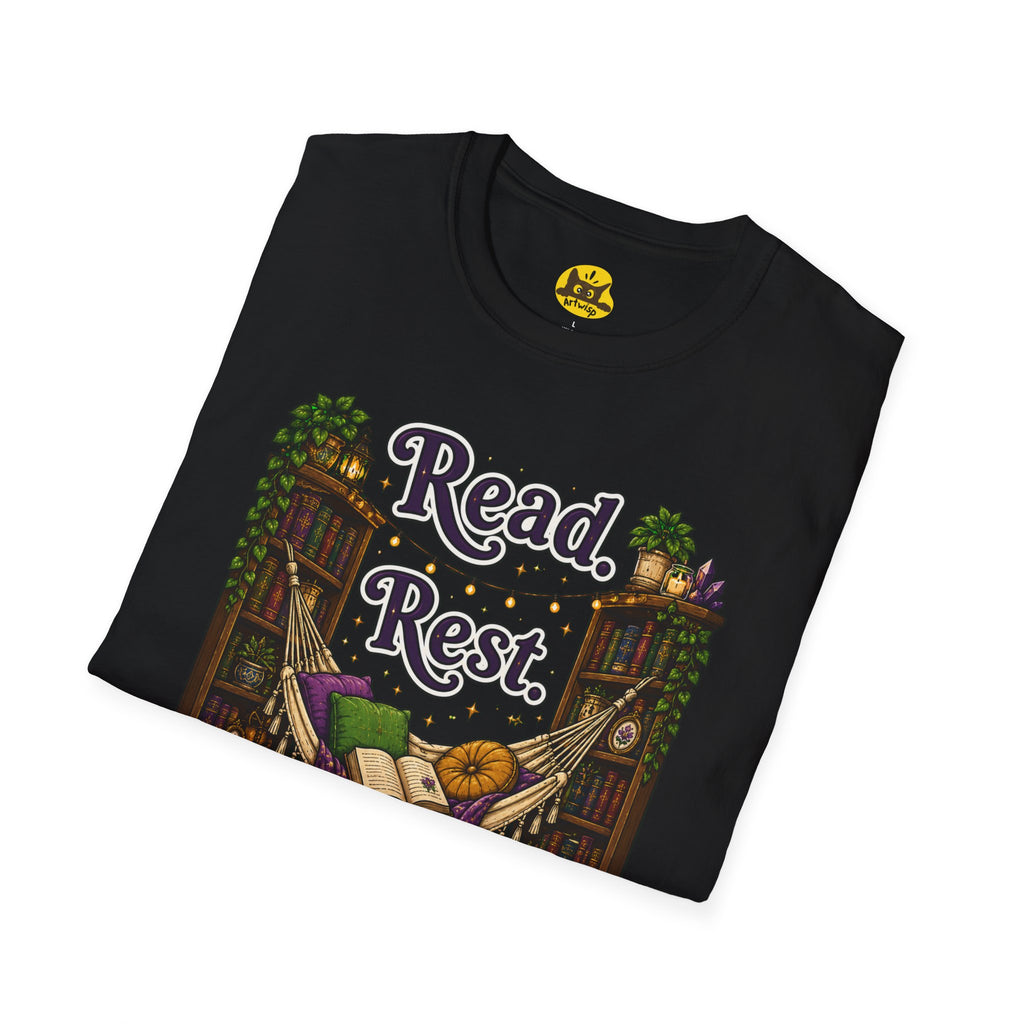 Read. Rest. Repeat. T-Shirt — Cozy Book Lover Tee