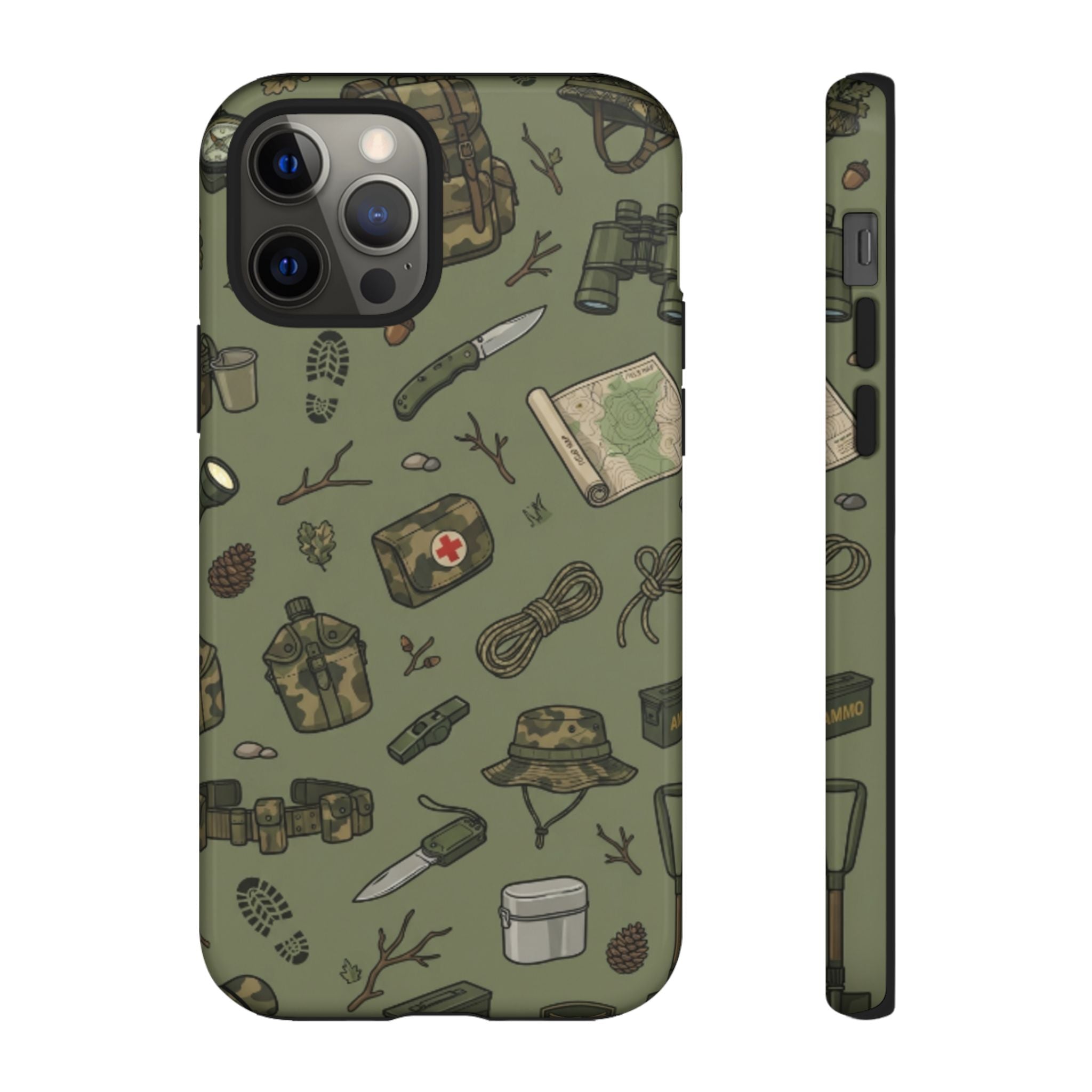 Tactical Gear Phone Case — Military Camping Outdoor Pattern