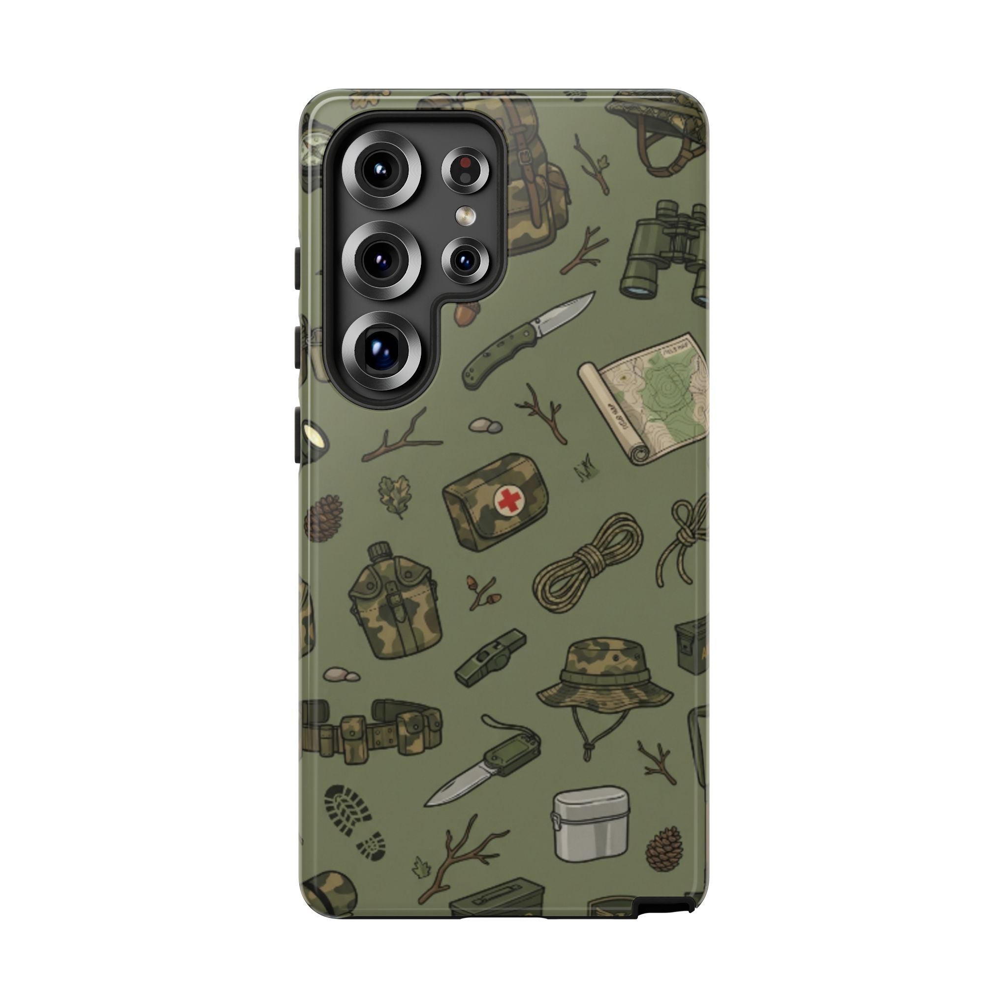 Tactical Gear Phone Case — Military Camping Outdoor Pattern
