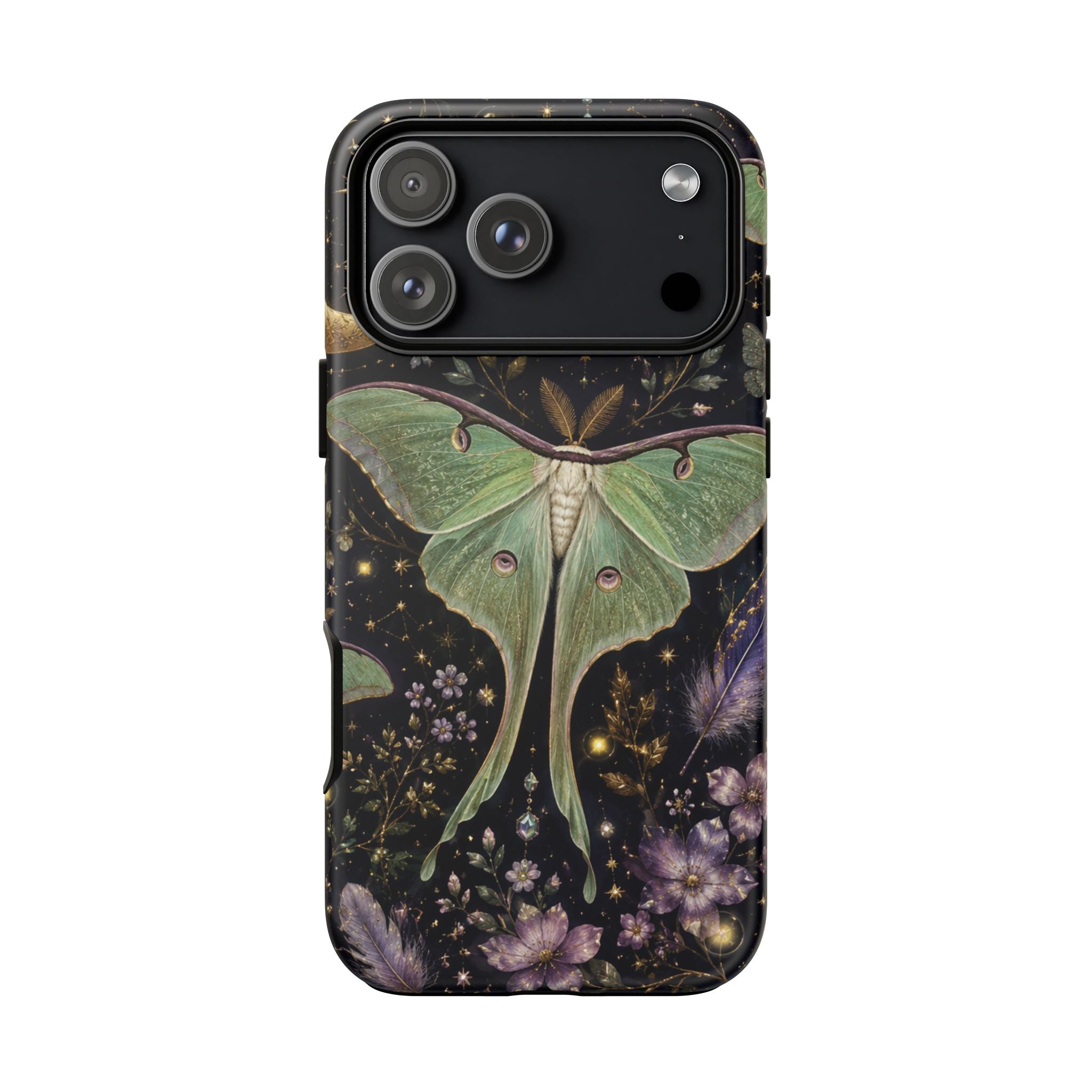 Luna Moth Phone Case — Mystical Moonlight Botanical Tough Case