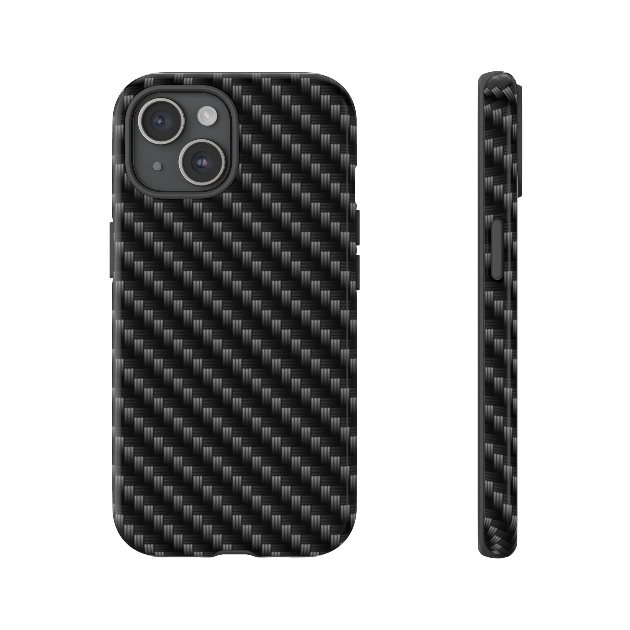 Carbon Fiber Pattern Tough Phone Case - Slim Protective Phone Cover