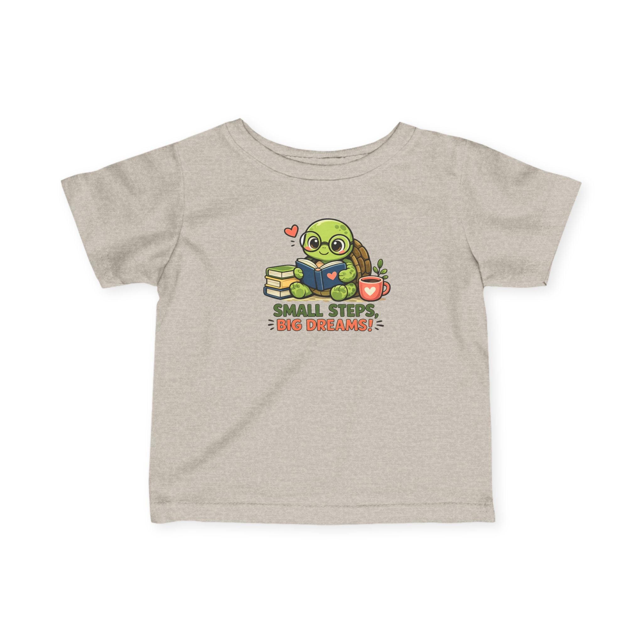 Infant Tee — Cute Turtle "Small Steps, Big Dreams" Baby Gift Shirt