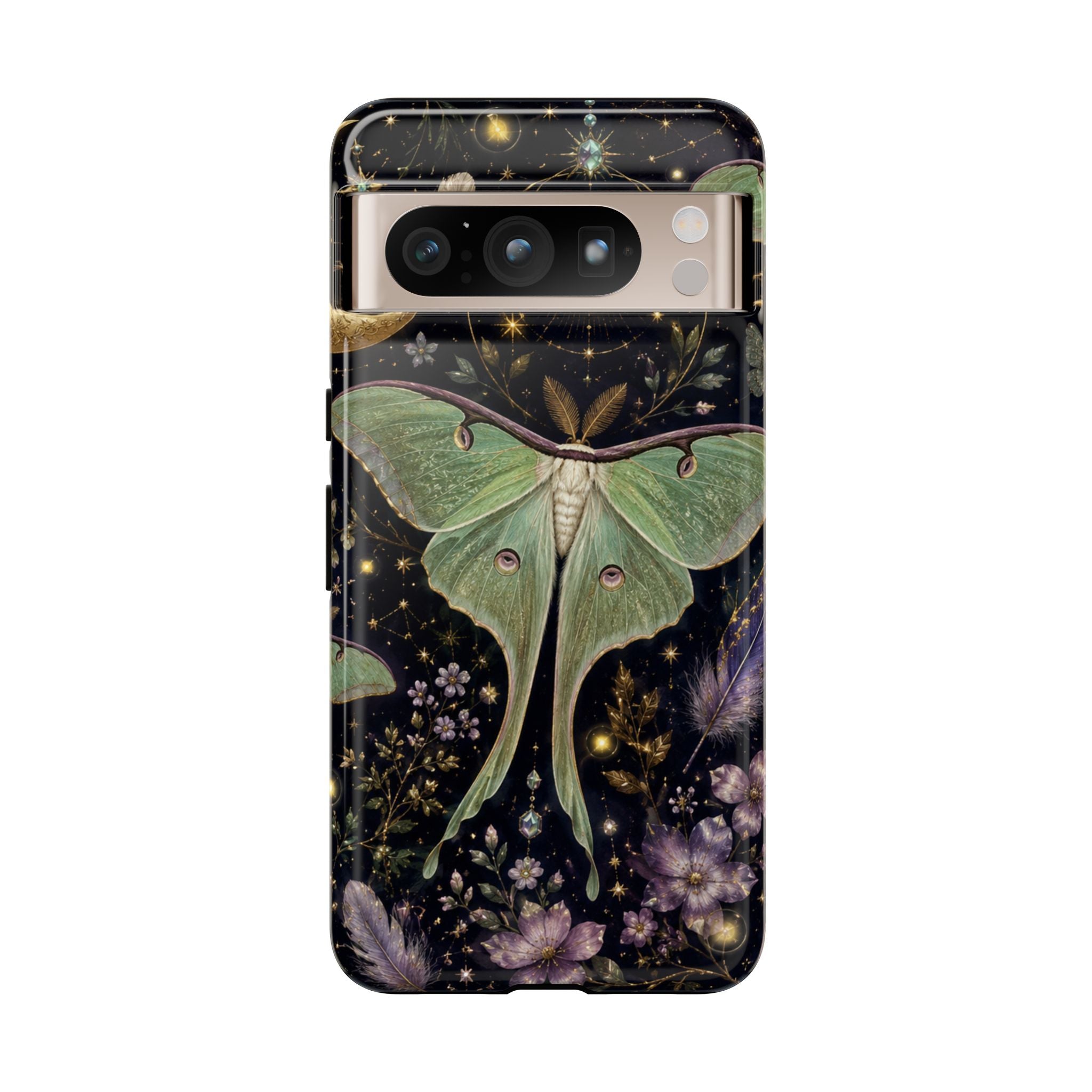 Luna Moth Phone Case — Mystical Moonlight Botanical Tough Case