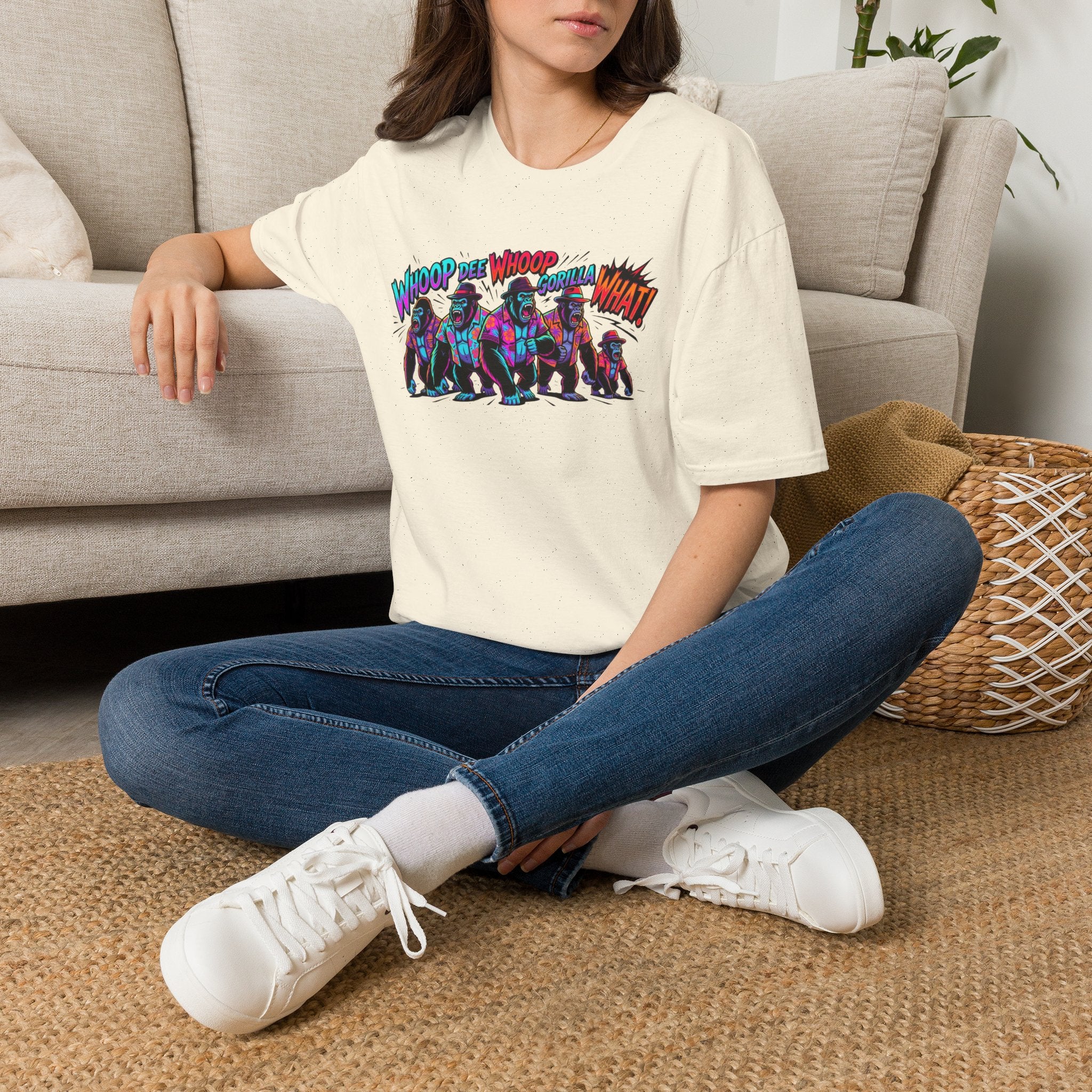 Gorilla Comic Pop Art T-Shirt — "Whoop Dee Whoop Gorilla What!" Graphic Tee