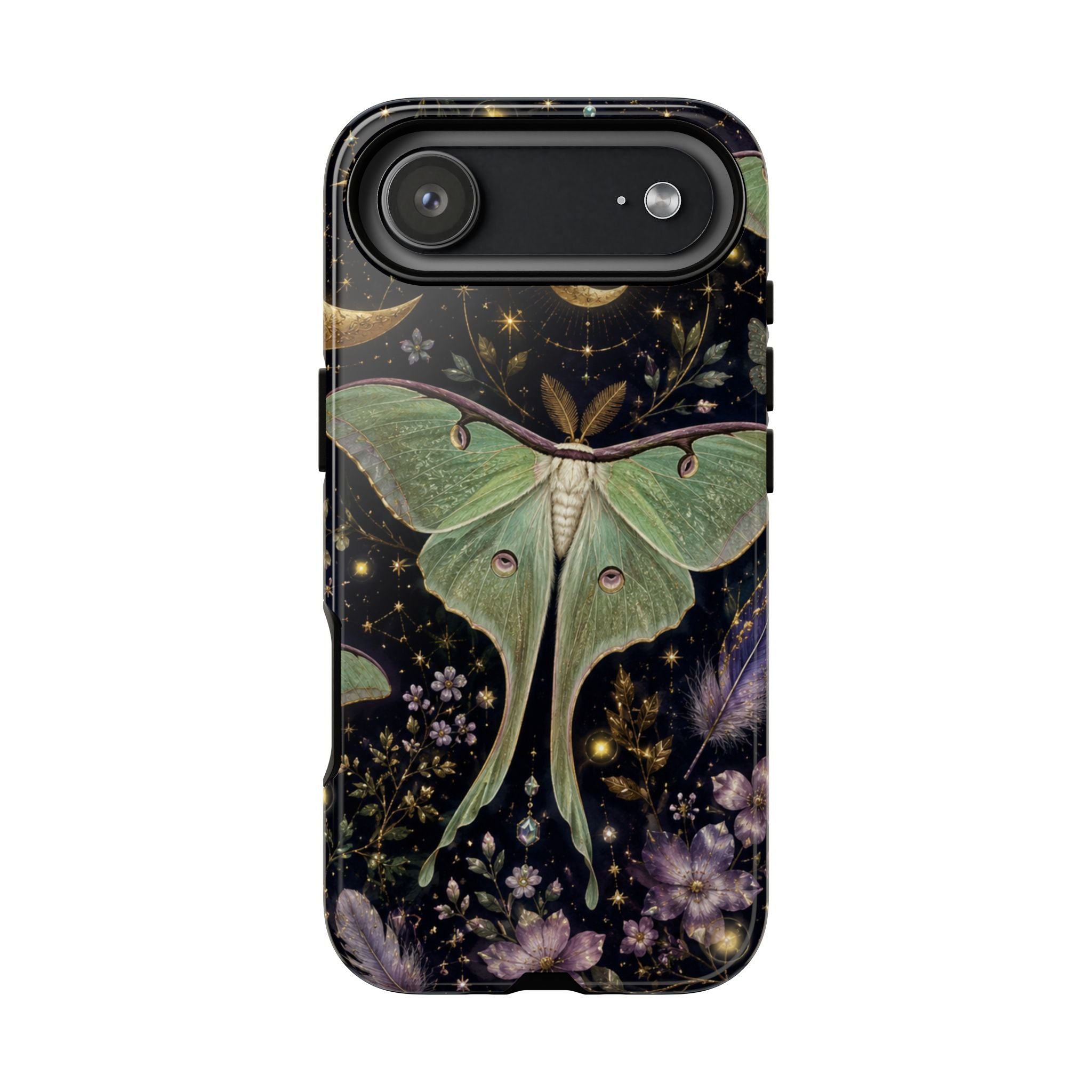Luna Moth Phone Case — Mystical Moonlight Botanical Tough Case