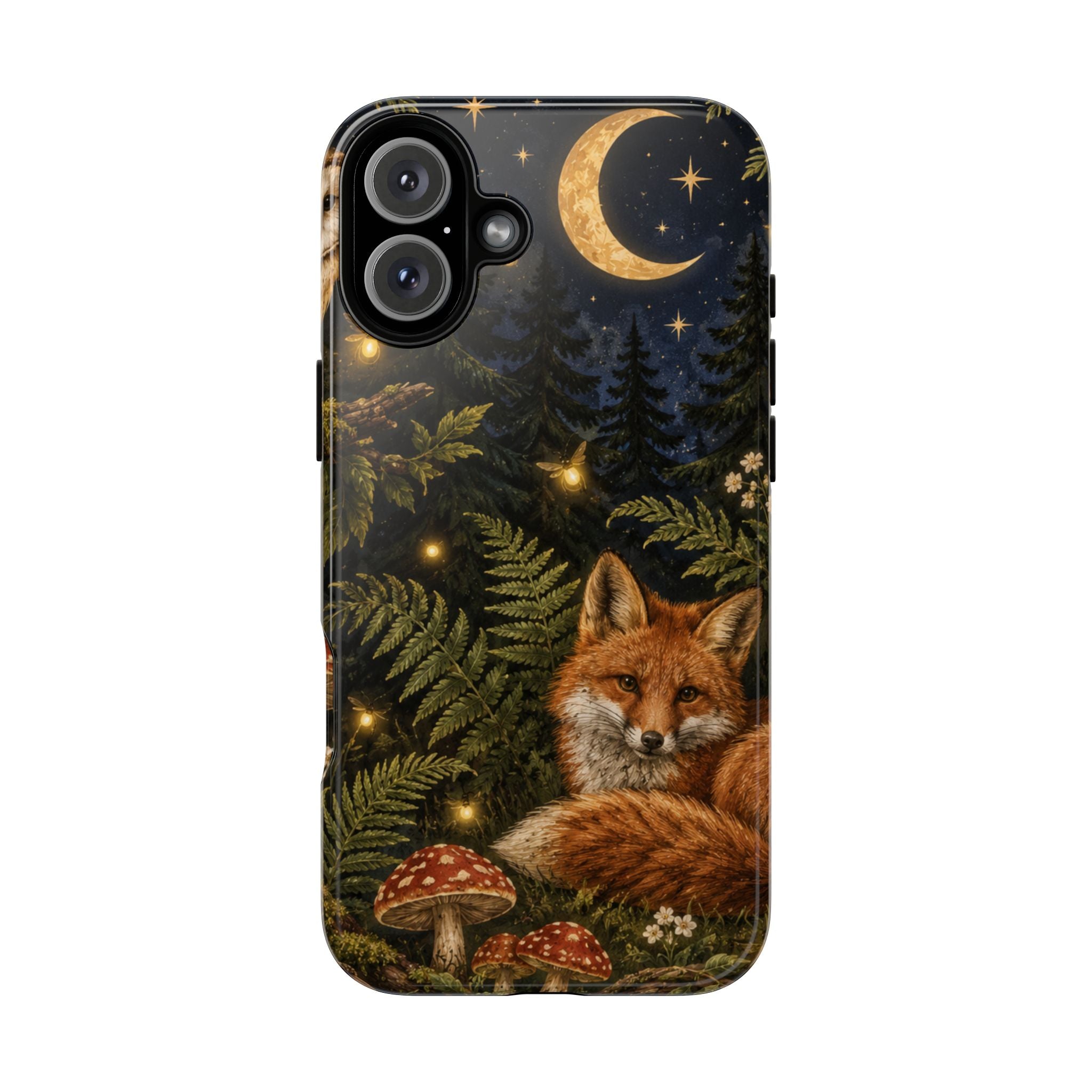 Fox Forest Tough Phone Case — Moonlit Woodland Protective Phone Cover