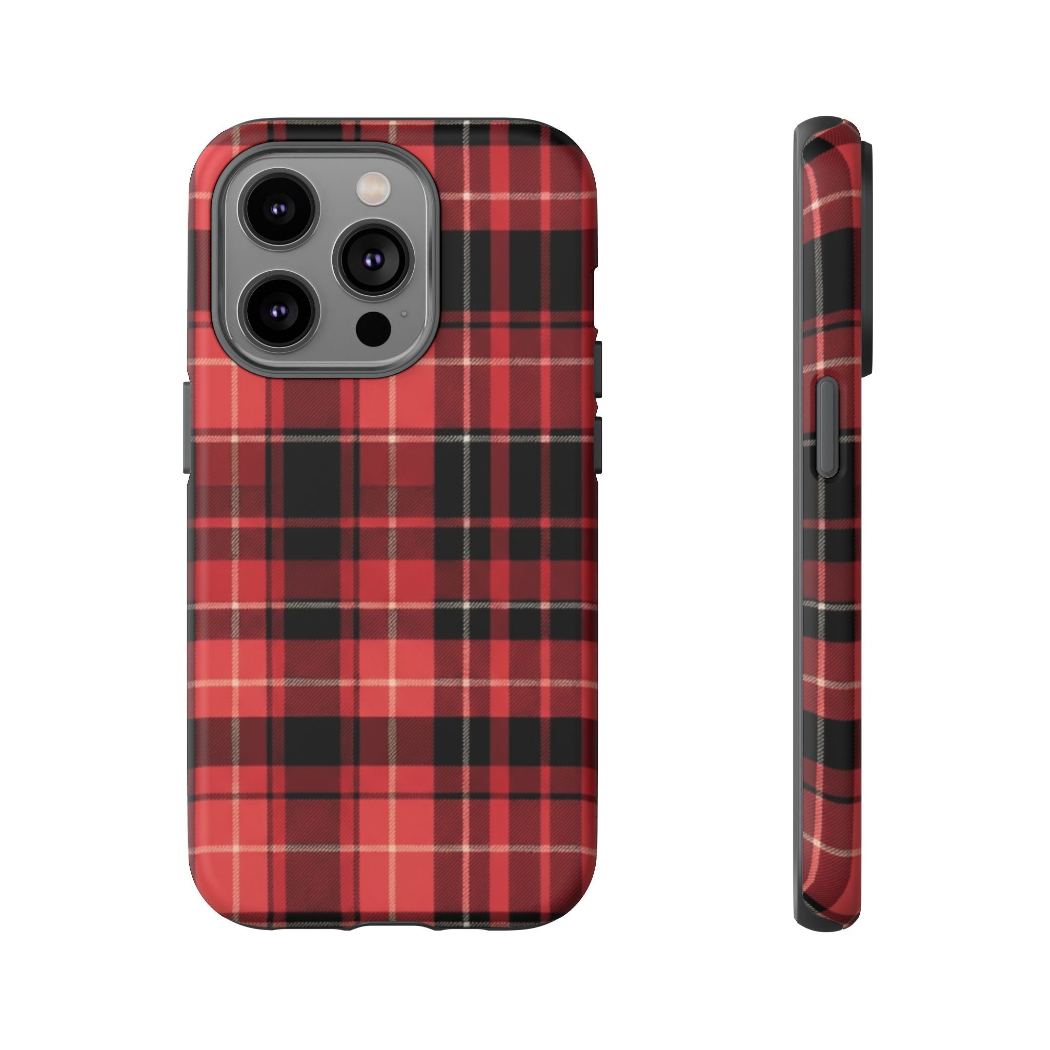 Red Black Buffalo Plaid Tough Phone Case