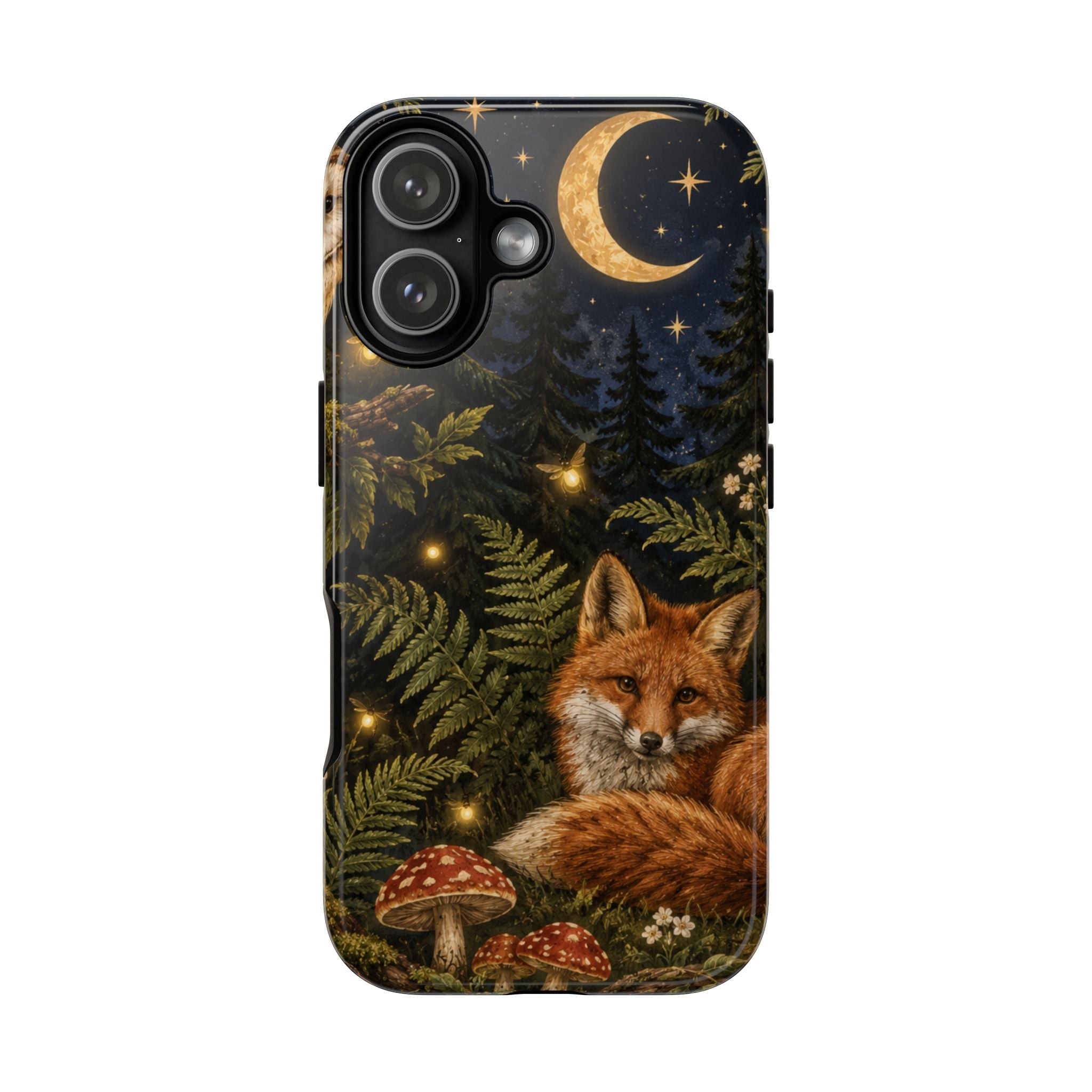 Fox Forest Tough Phone Case — Moonlit Woodland Protective Phone Cover