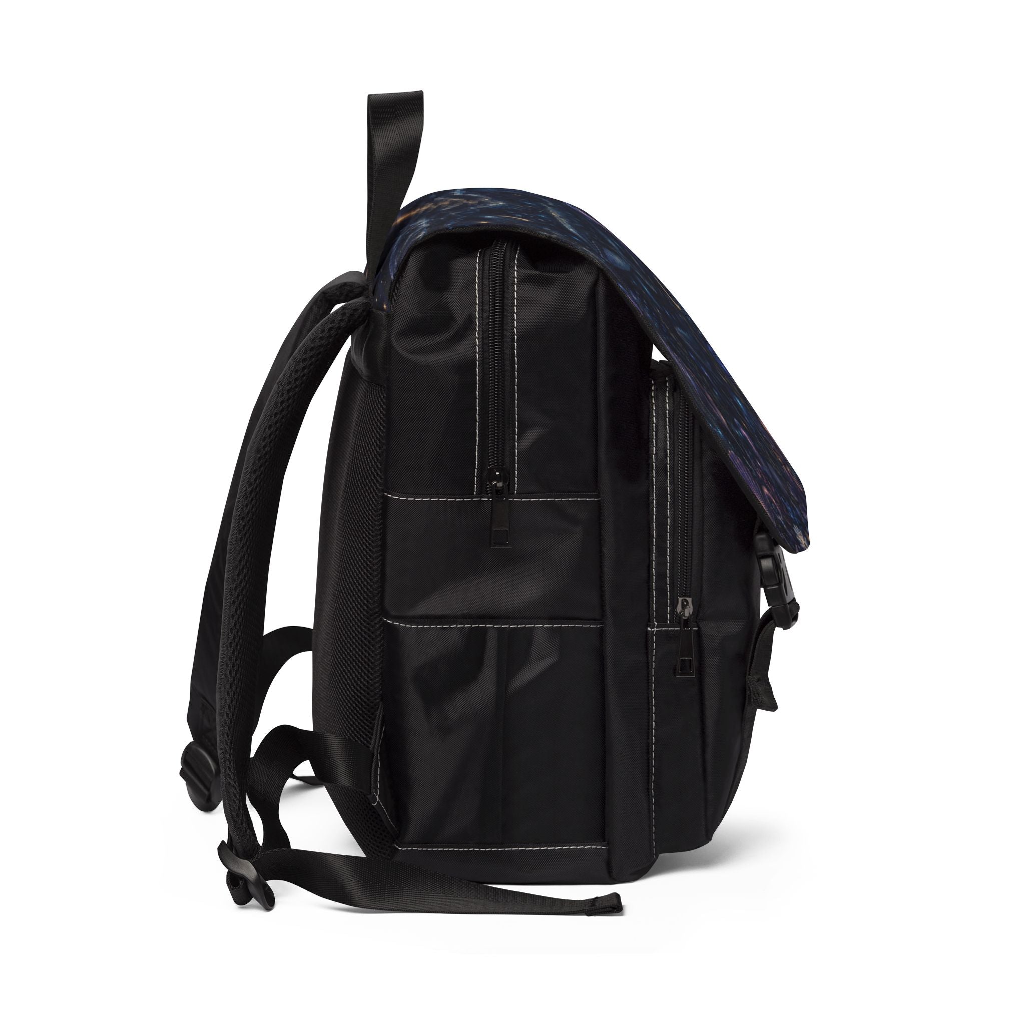 Ocean Night Whale Shoulder Backpack — Starry Sea Jellyfish Shoulder Backpack