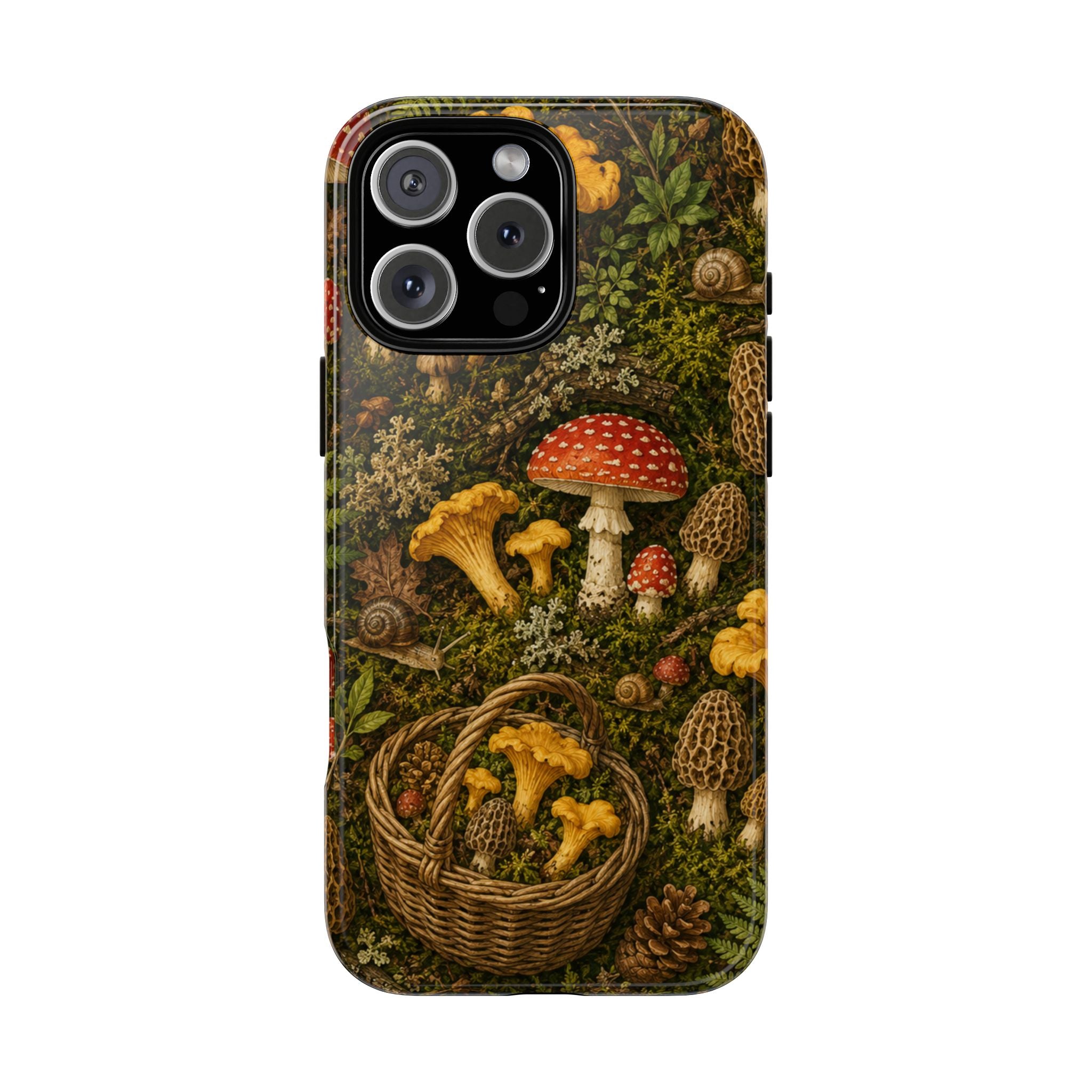 Mushroom Forage Phone Case — Vintage Forest Wild Mushroom Pattern