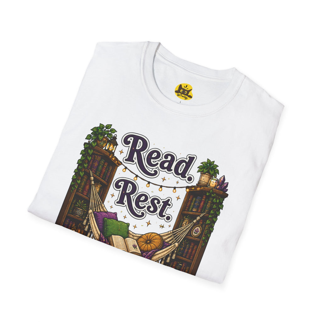 Read. Rest. Repeat. T-Shirt — Cozy Book Lover Tee