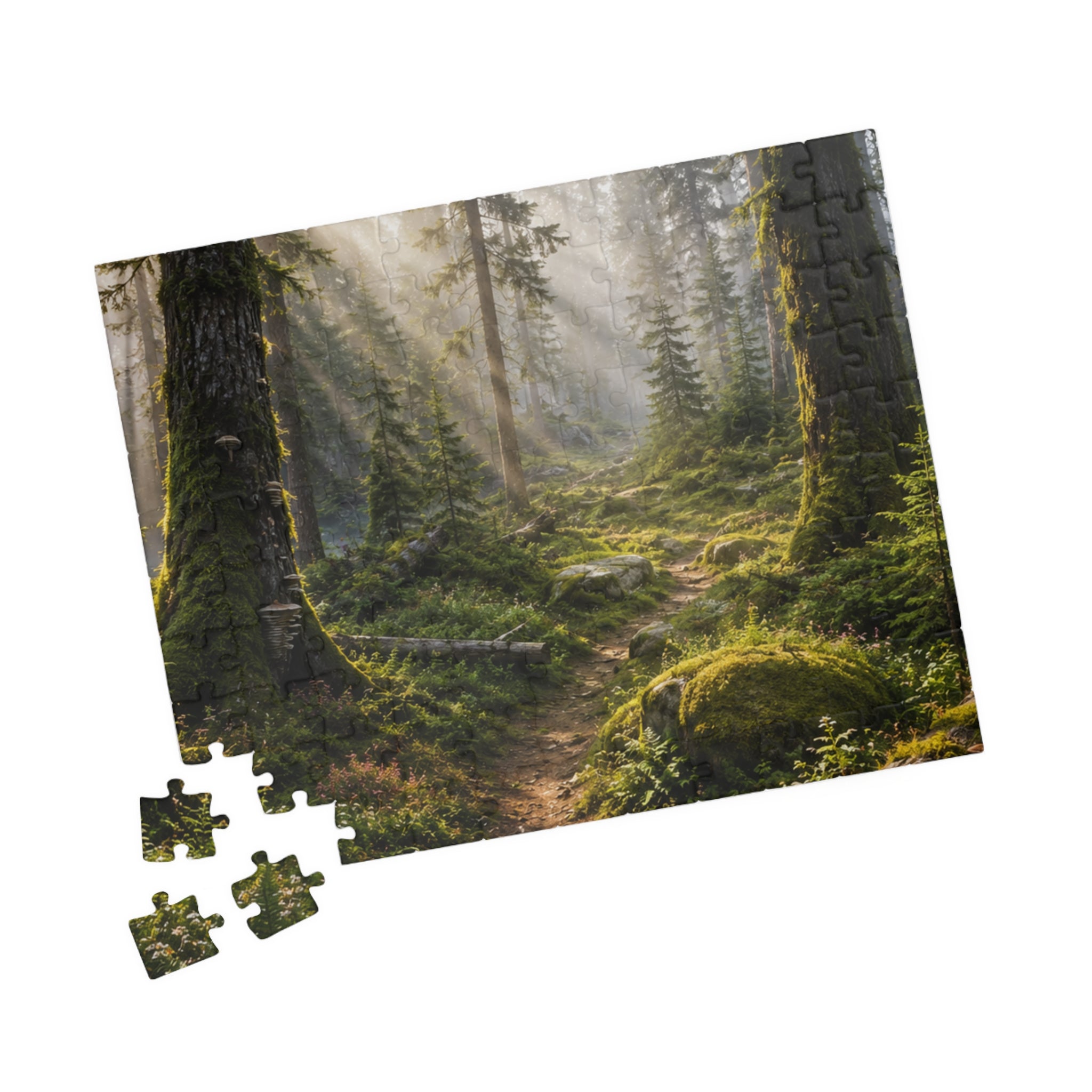 Mystic Forest Path Puzzle — Scenic Woodland Jigsaw (110/252/520/1014 pcs)