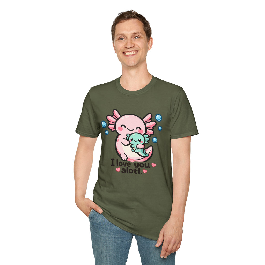 "I love you a lotl" Cute Axolotl Family Tee