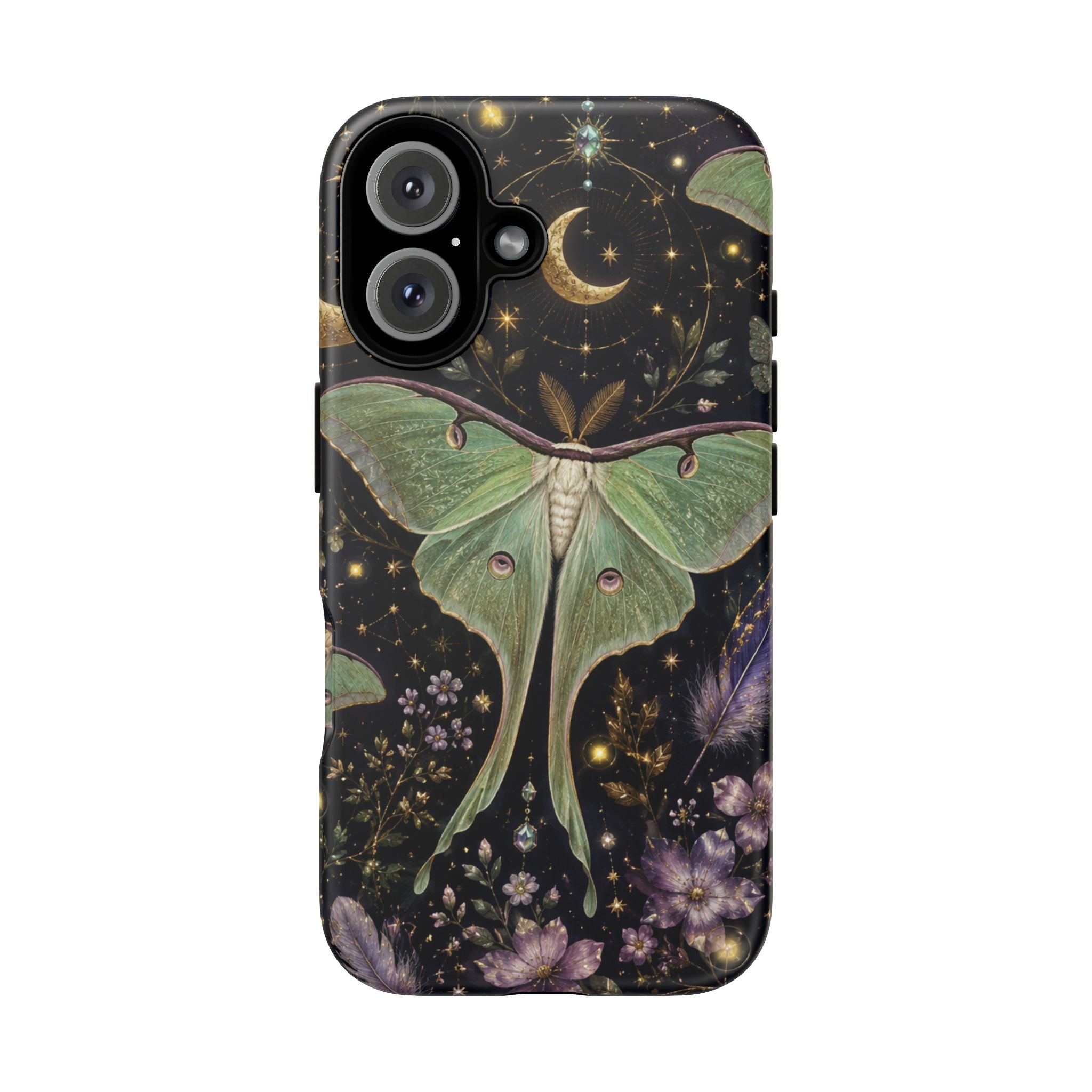 Luna Moth Phone Case — Mystical Moonlight Botanical Tough Case