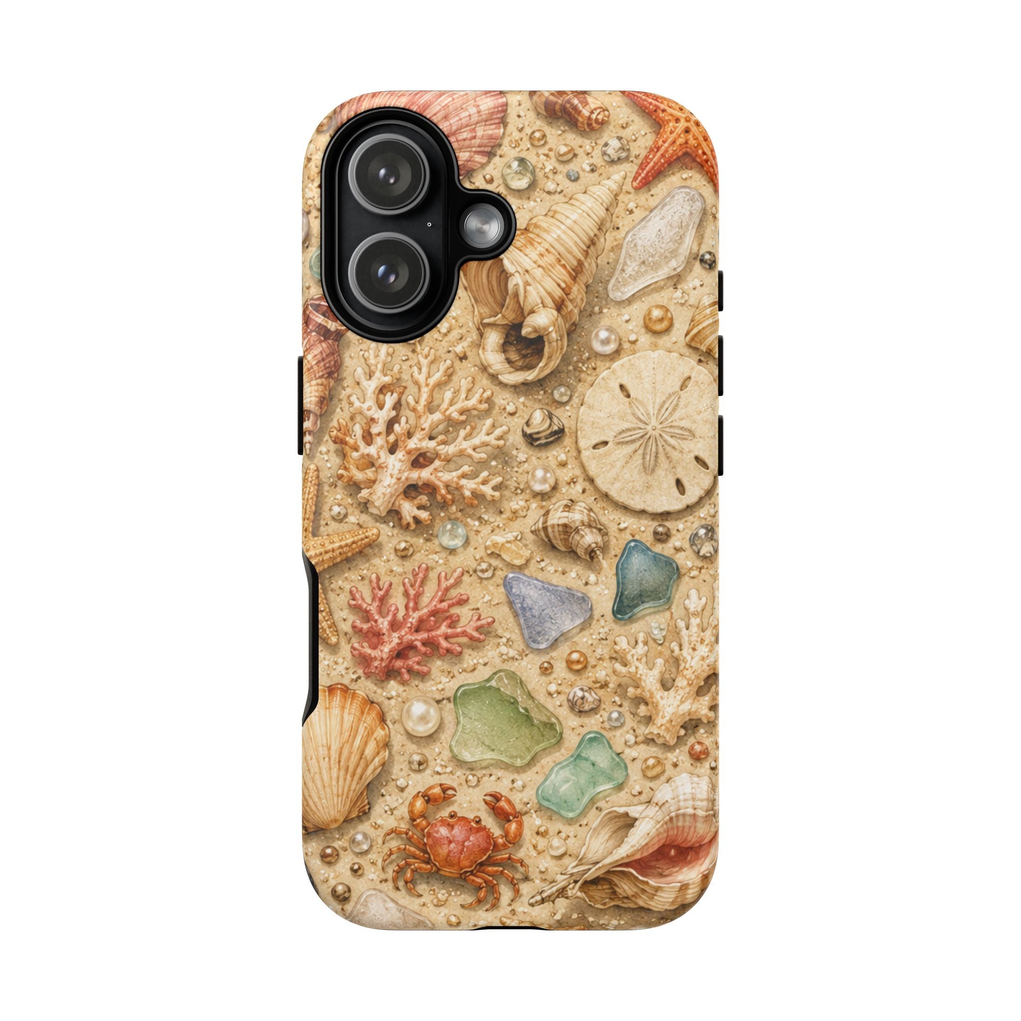 Beach Shells Phone Case — Seashell, Starfish & Sea Glass Coastal Design