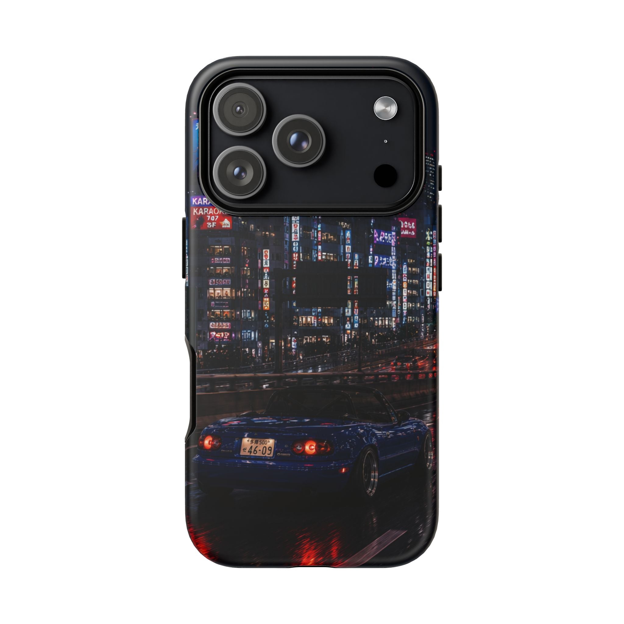 Tokyo Phone Case - Neon City Night Racer (Protective Tough Case)