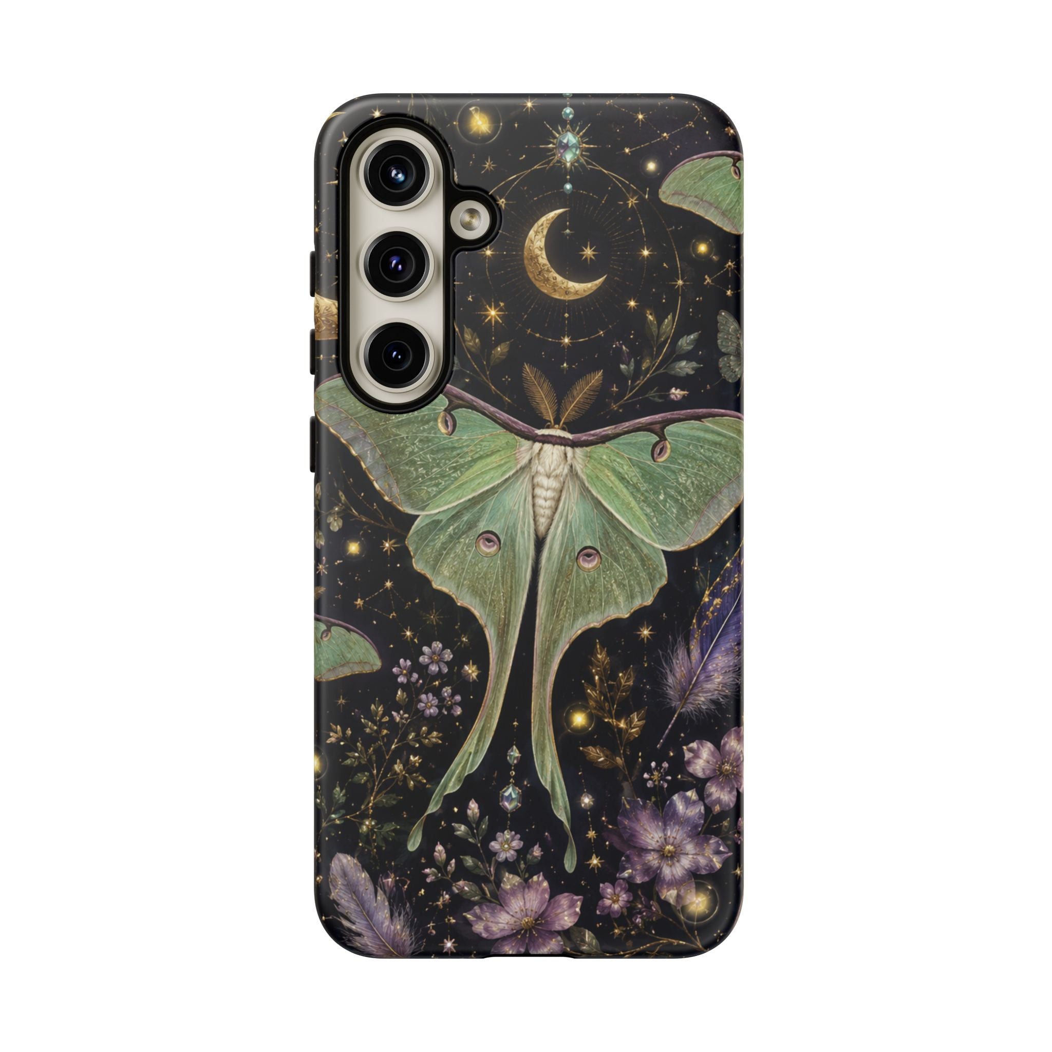 Luna Moth Phone Case — Mystical Moonlight Botanical Tough Case