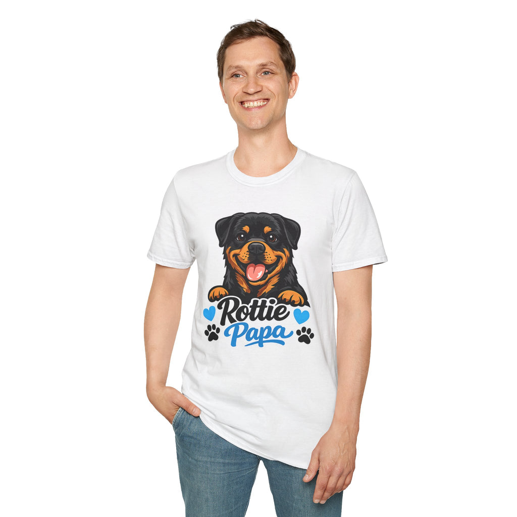 Rottie Papa T-Shirt — Cute Rottweiler Dog Dad Tee